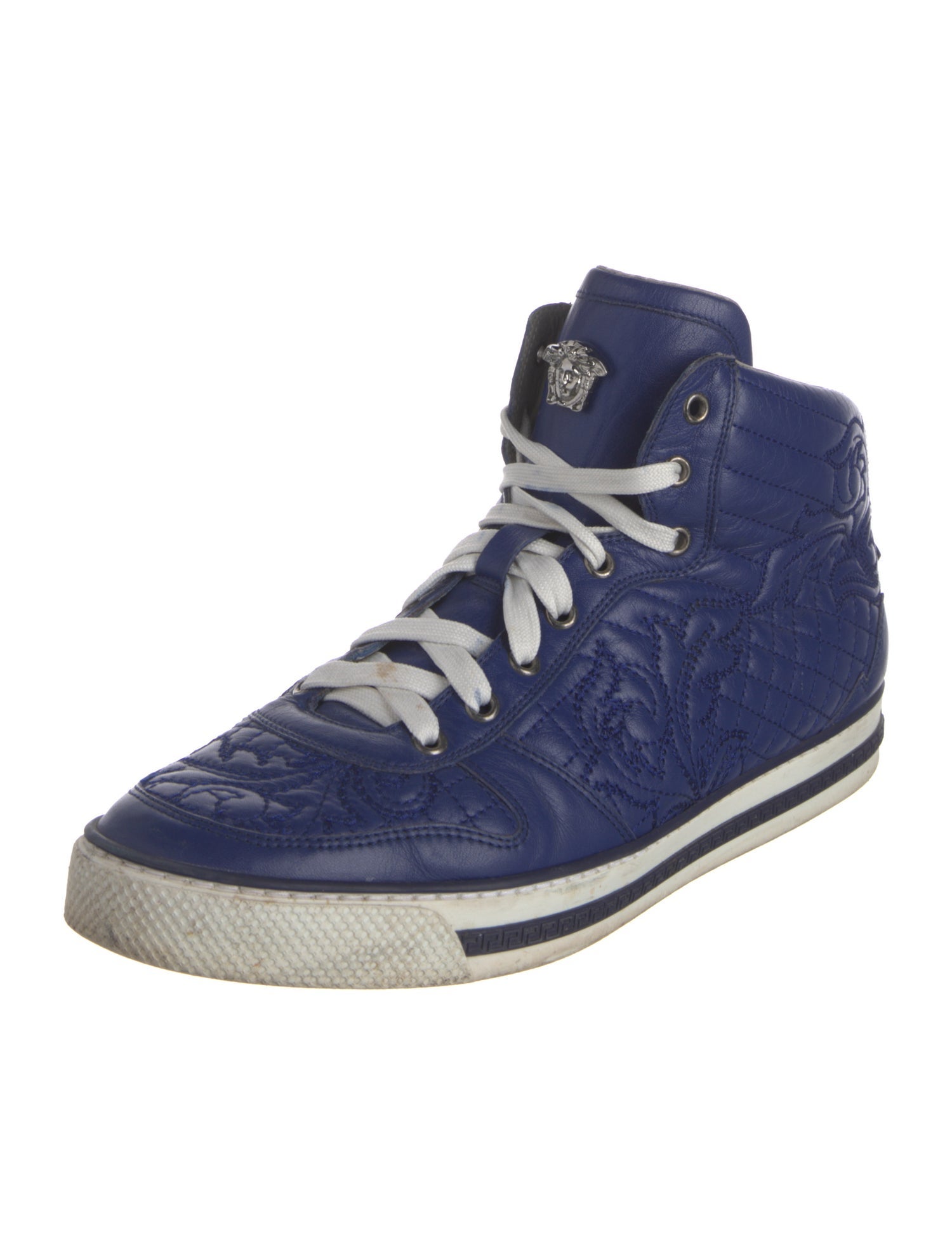 Versace Medusa Insignia Leather Sneakers
