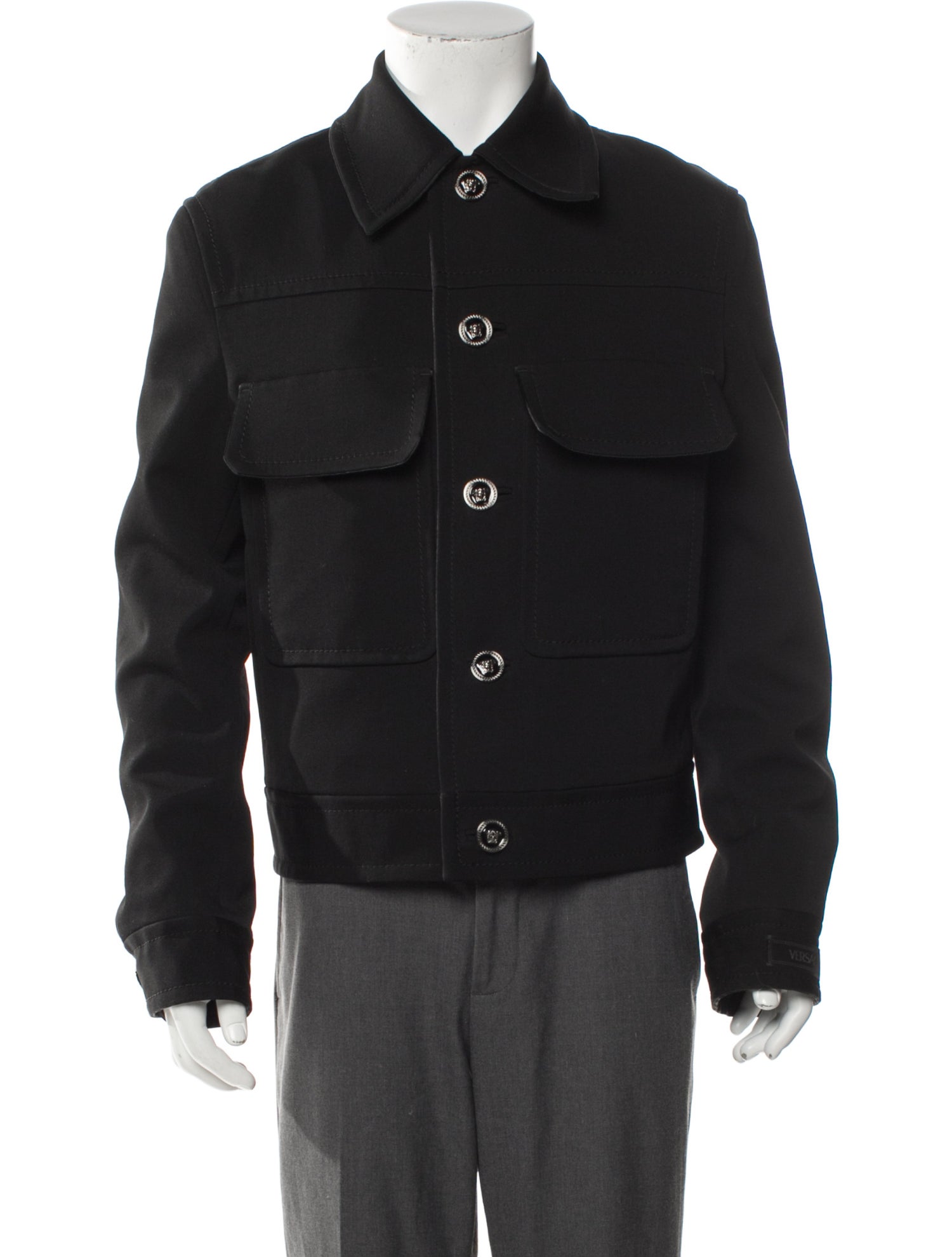 Versace Medusa Insignia Virgin Wool Denim Jacket