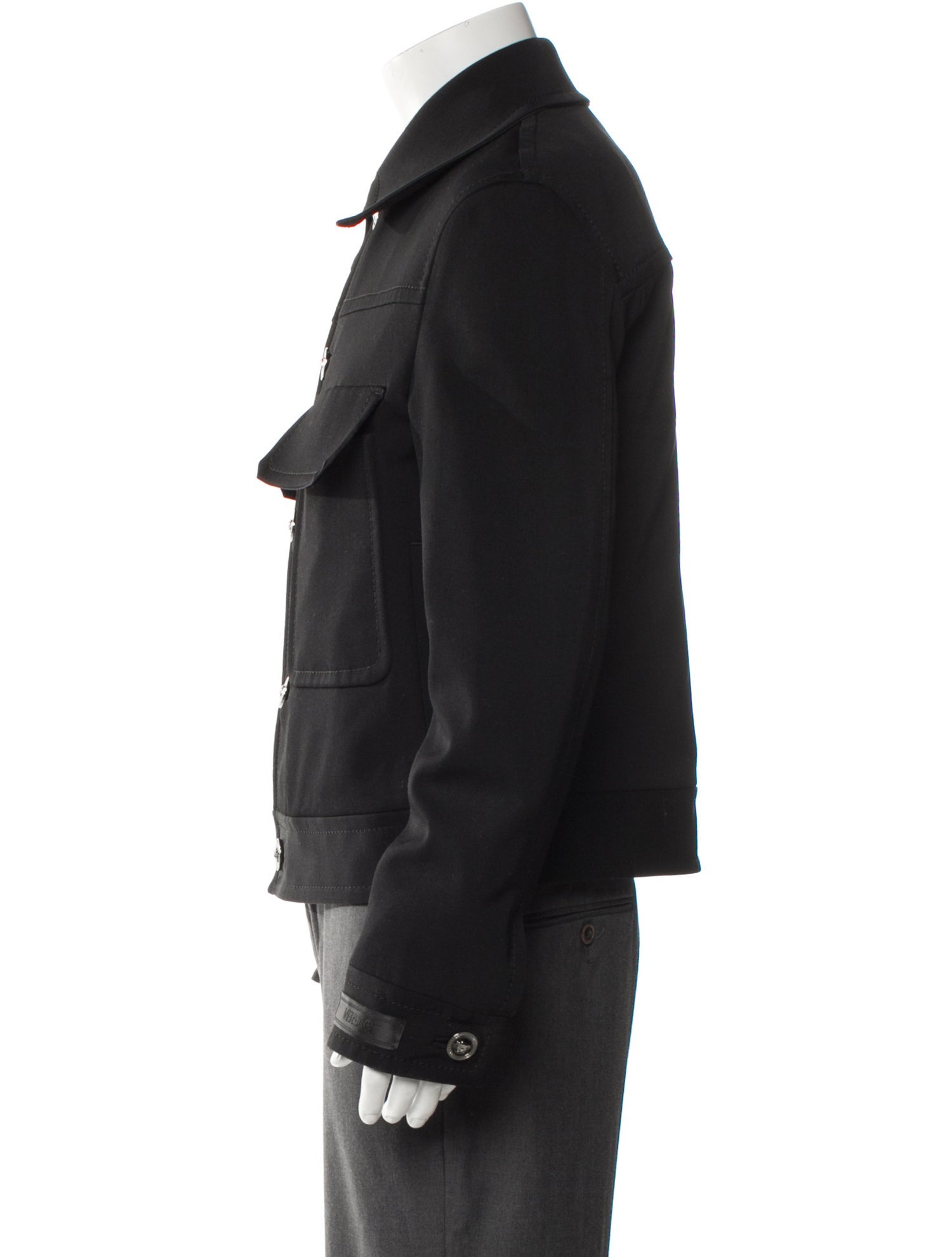 Versace Medusa Insignia Virgin Wool Denim Jacket