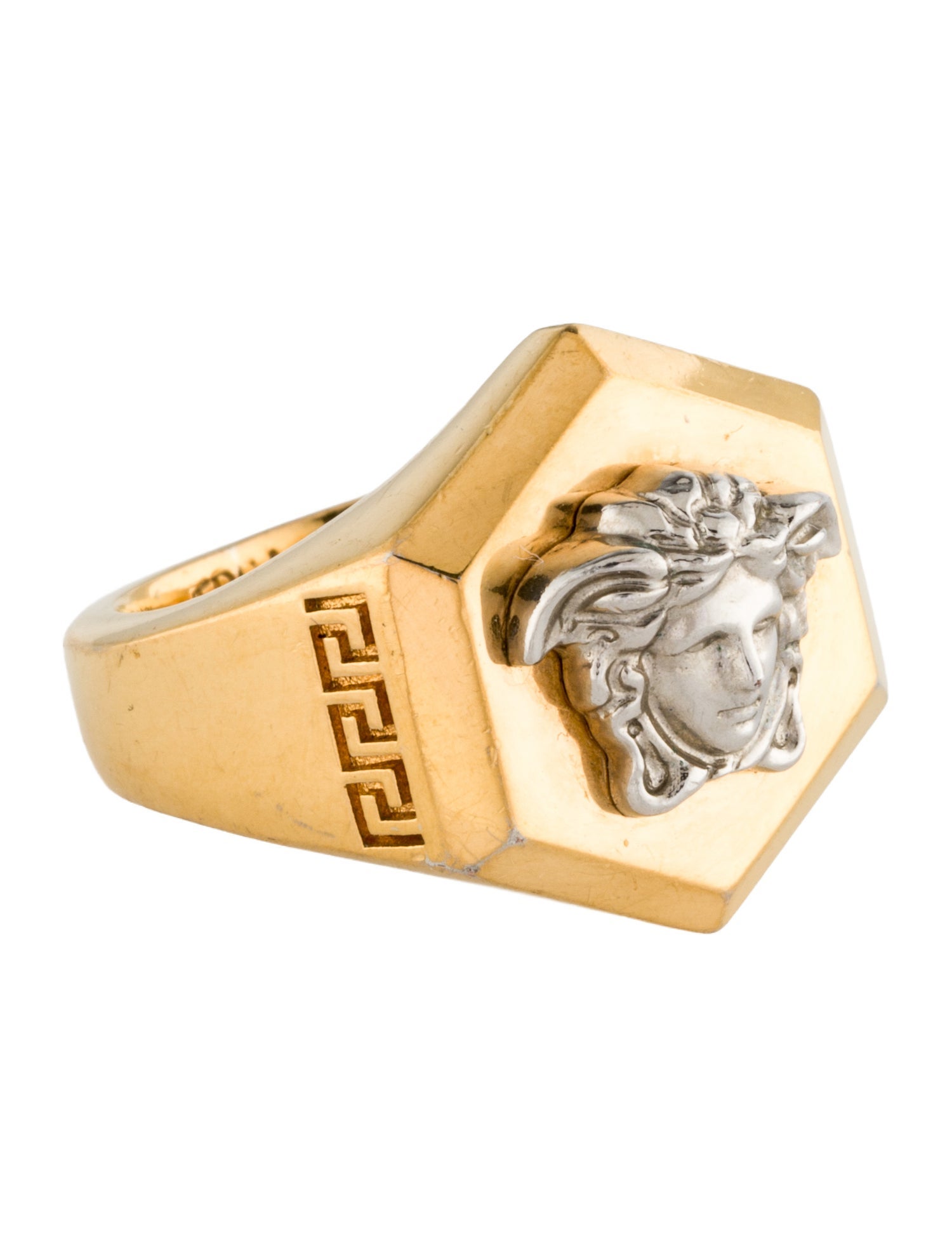 Versace Medusa Bicolor Signet Ring