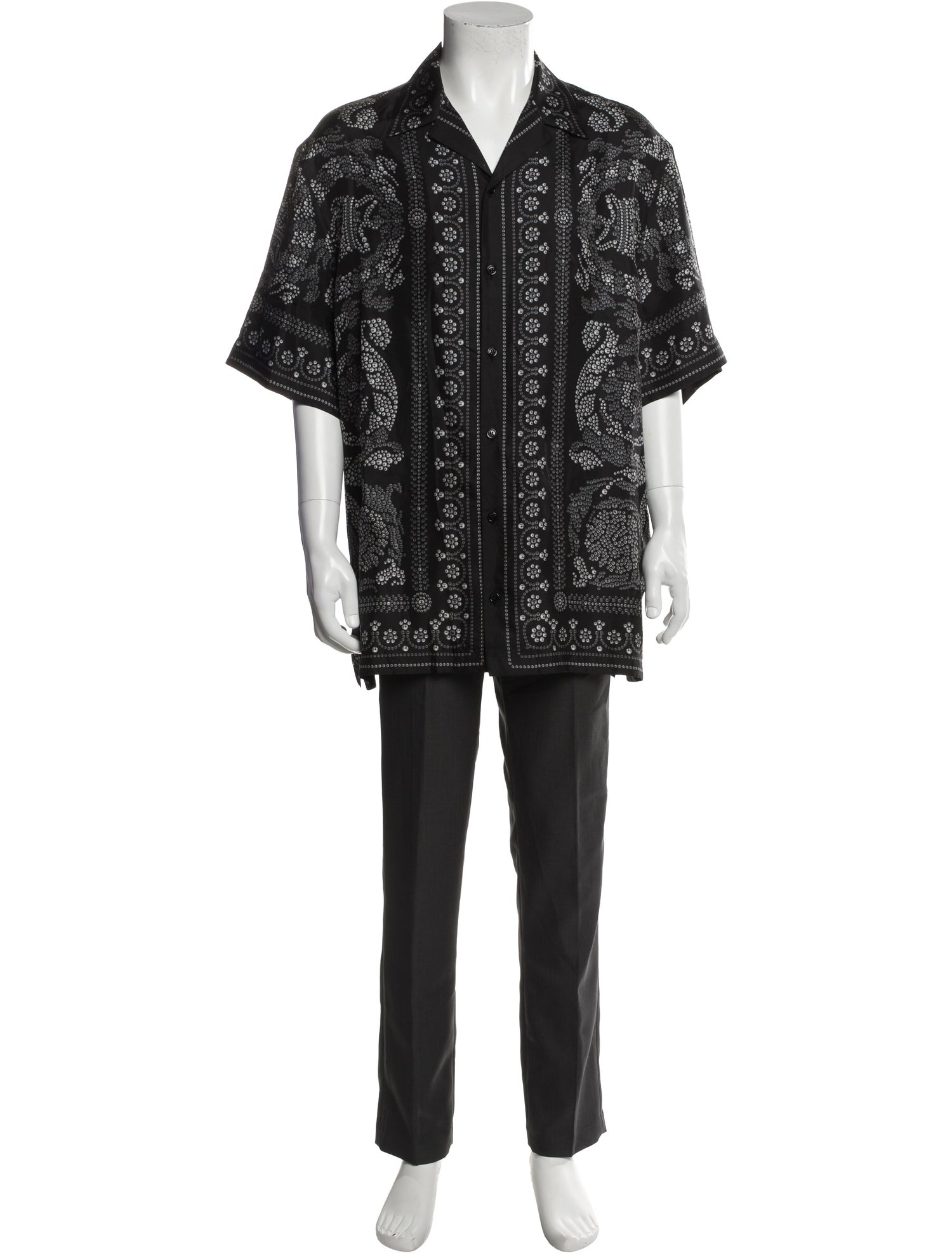 Versace Silk Short Sleeve Shirt