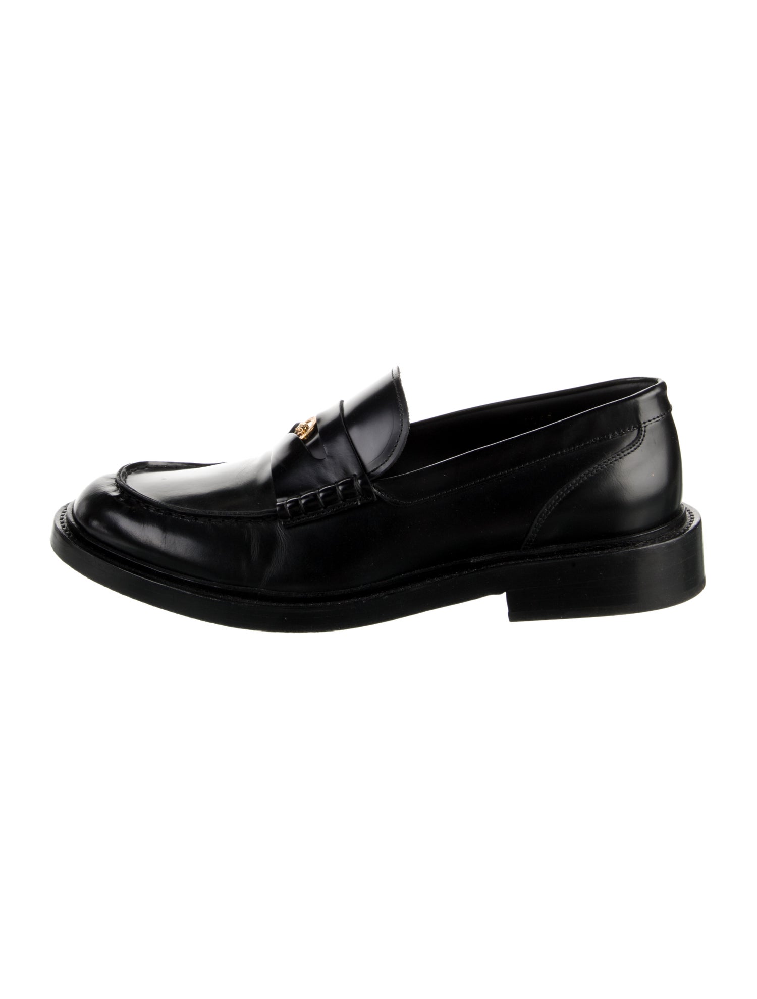 Versace Leather Dress Loafers
