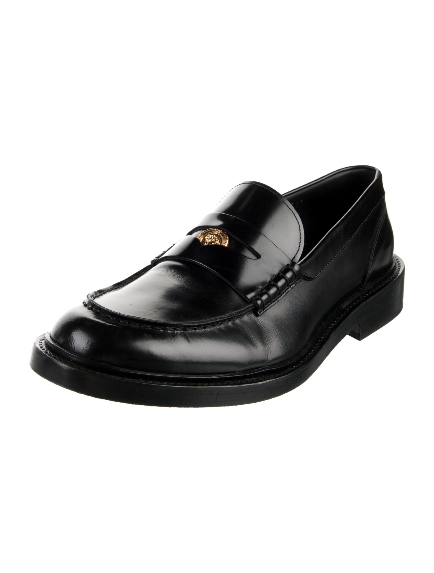 Versace Leather Dress Loafers