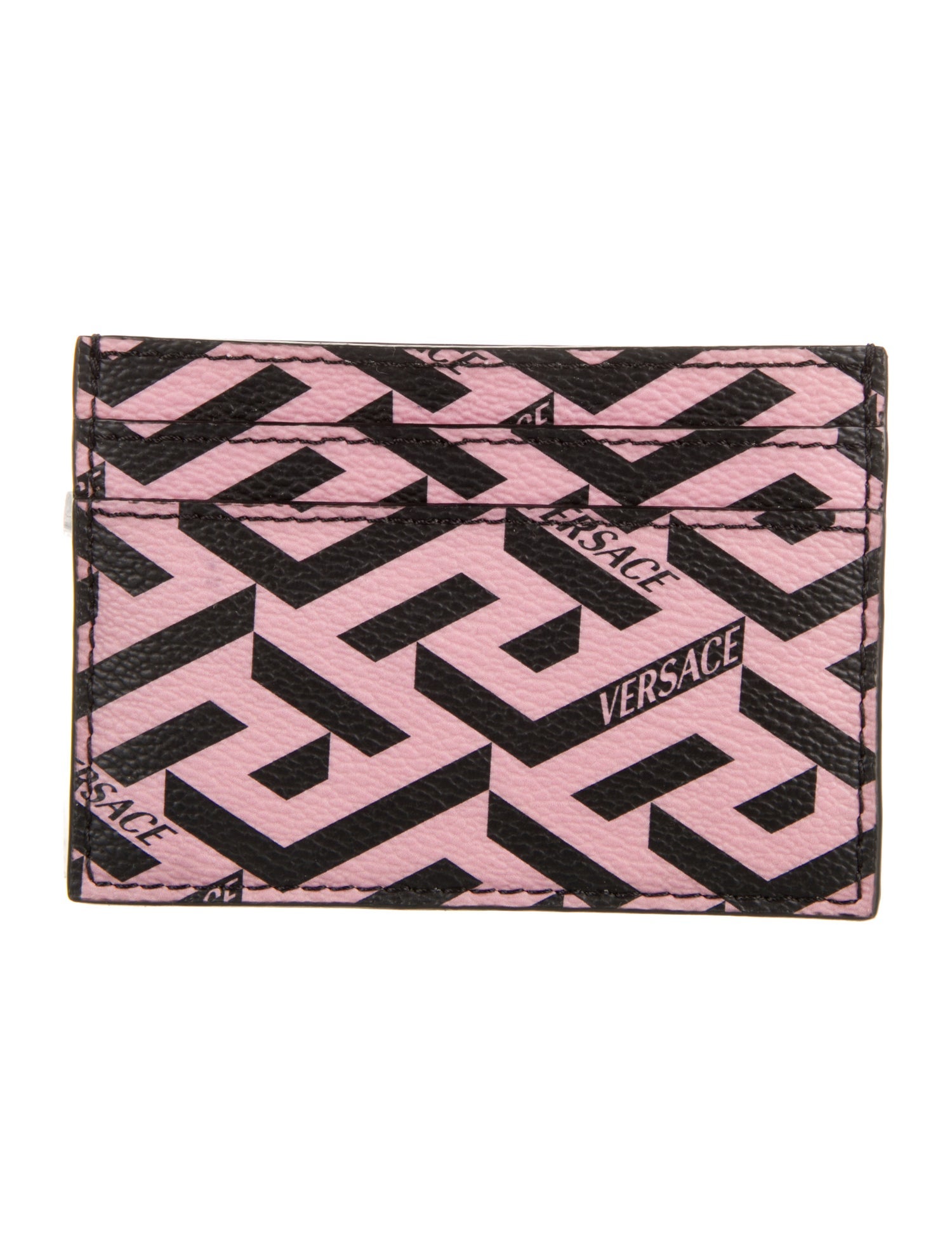 Versace Leather Printed Card Holder w/ Tags