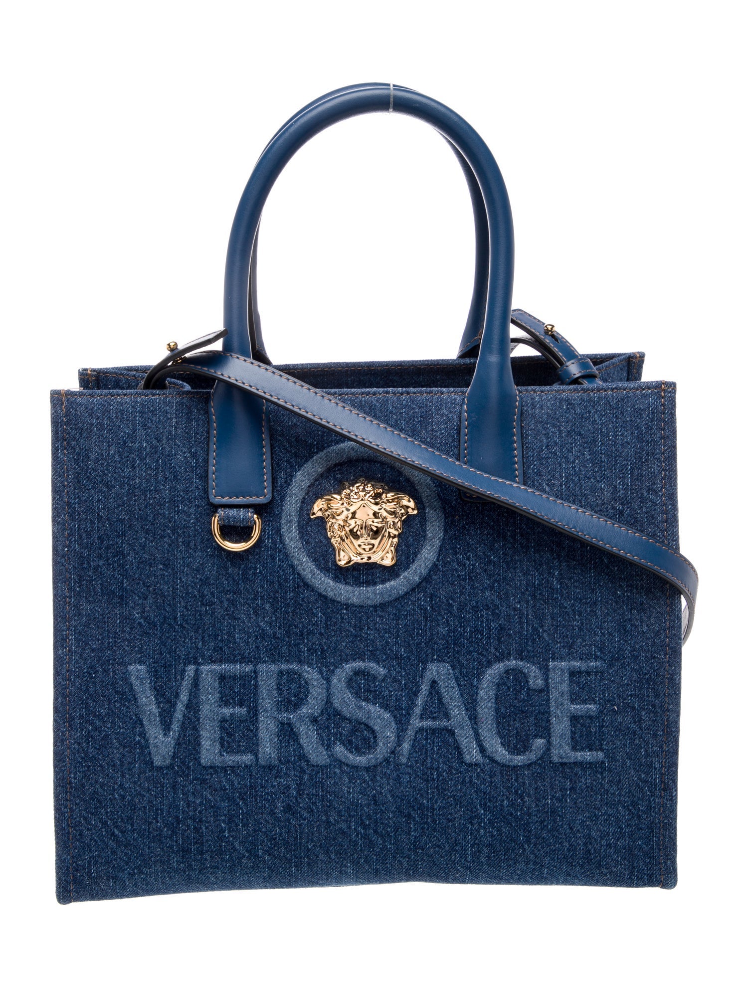 Versace Denim Shoulder Bag
