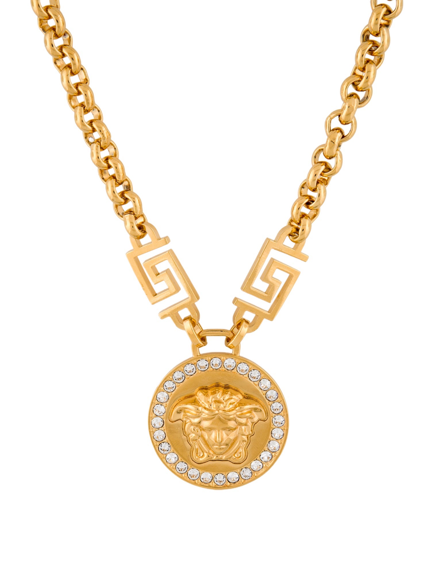 Versace Crystal La Medusa Pendant Necklace