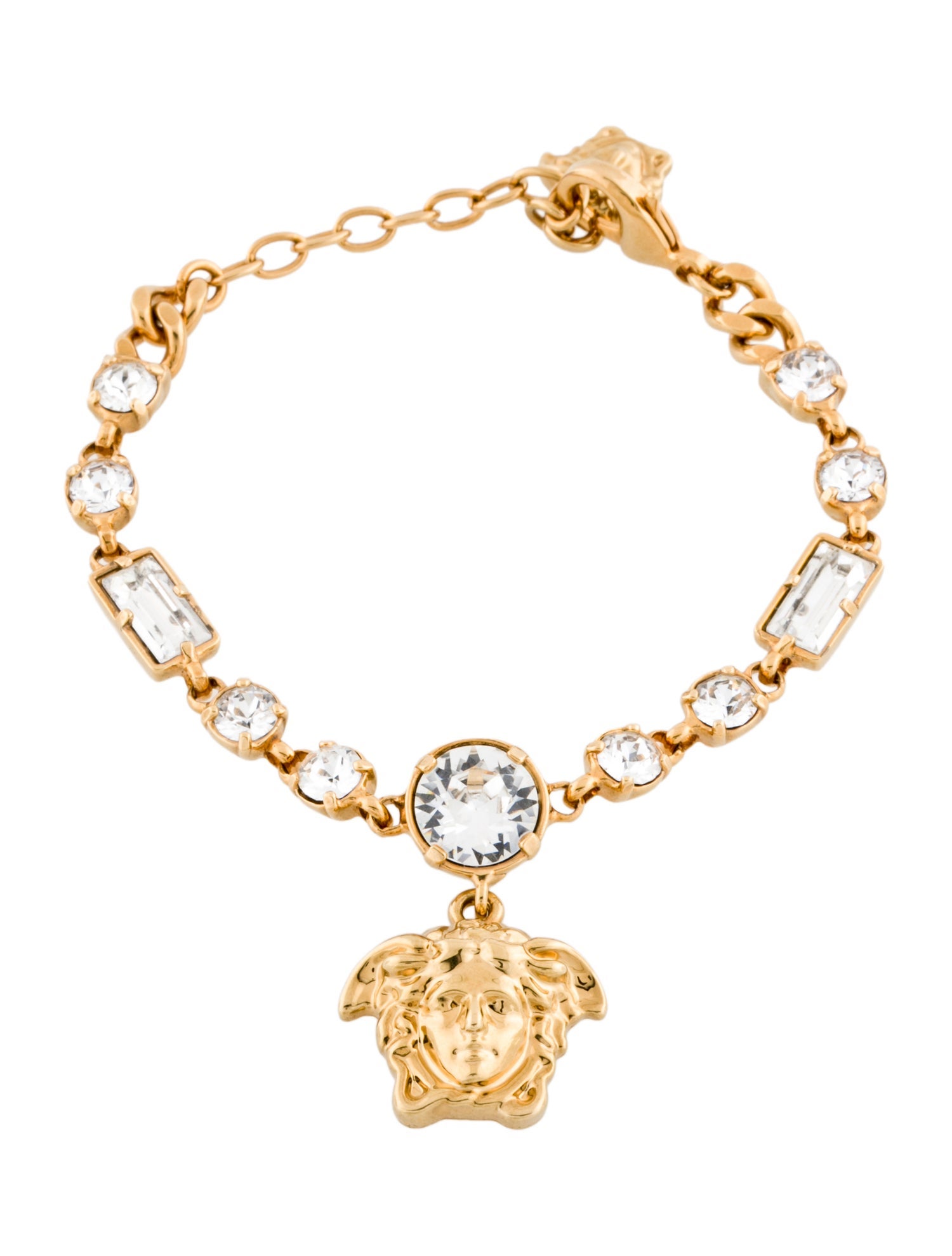 Versace Crystal Medusa Charm Bracelet