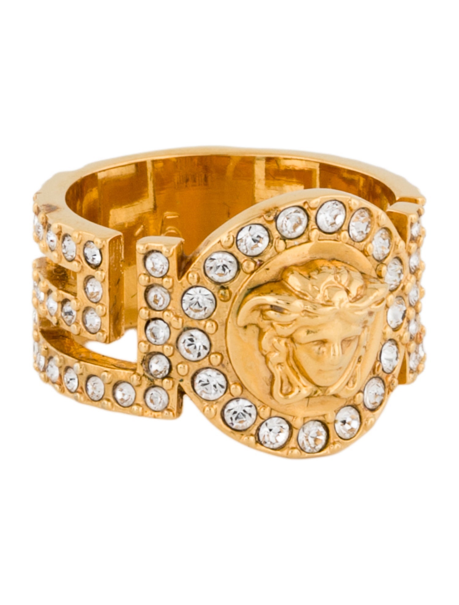 Versace Crystal Icon Medusa Ring