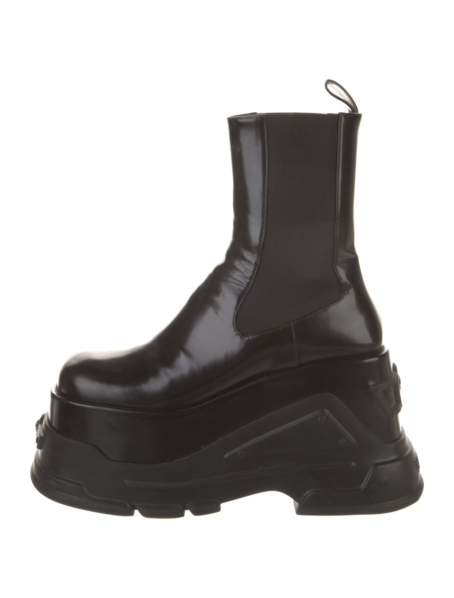 Versace Medusa Insignia Leather Chelsea Boots