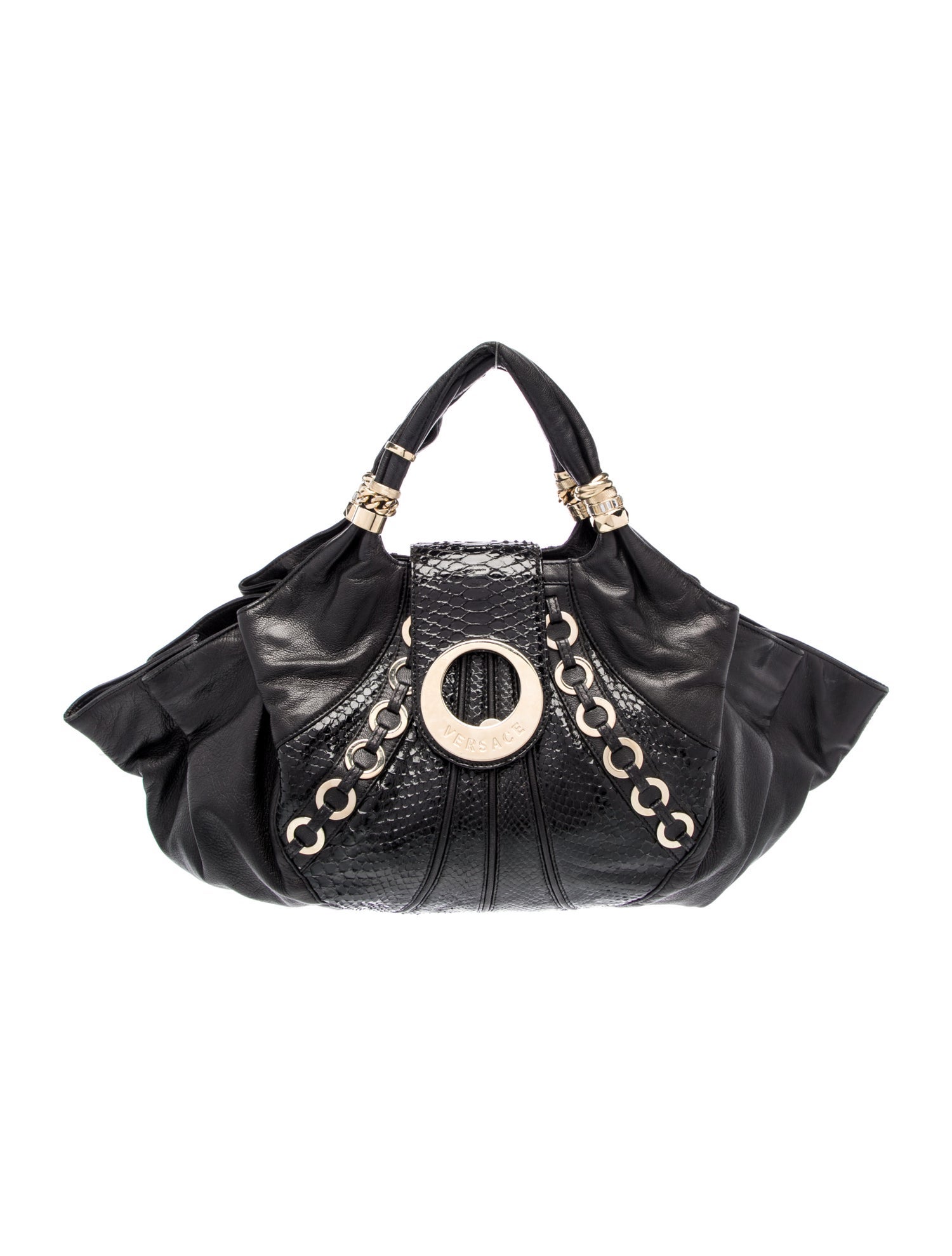 Versace Leather Top Handle Bag
