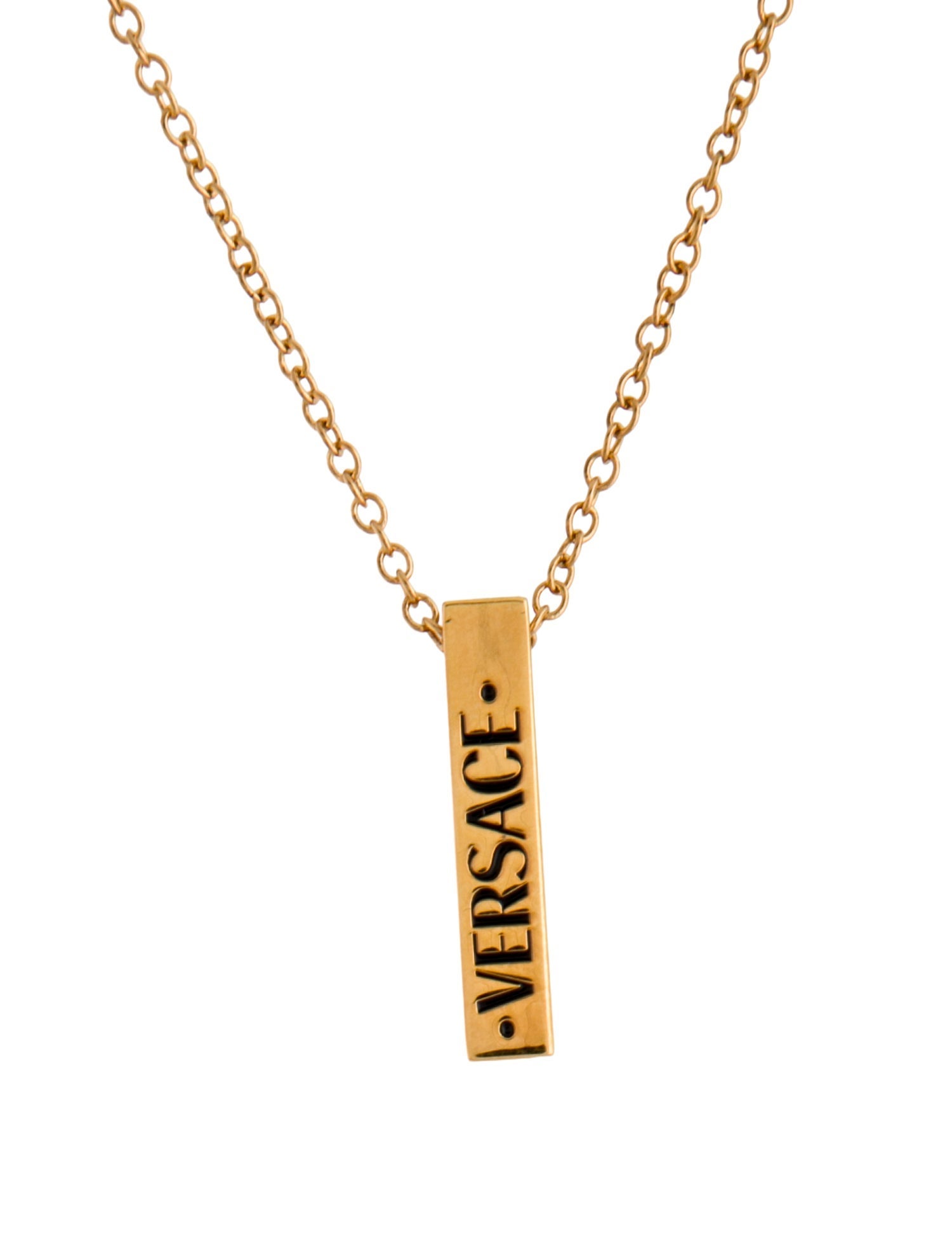 Versace Logo Pendant Necklace