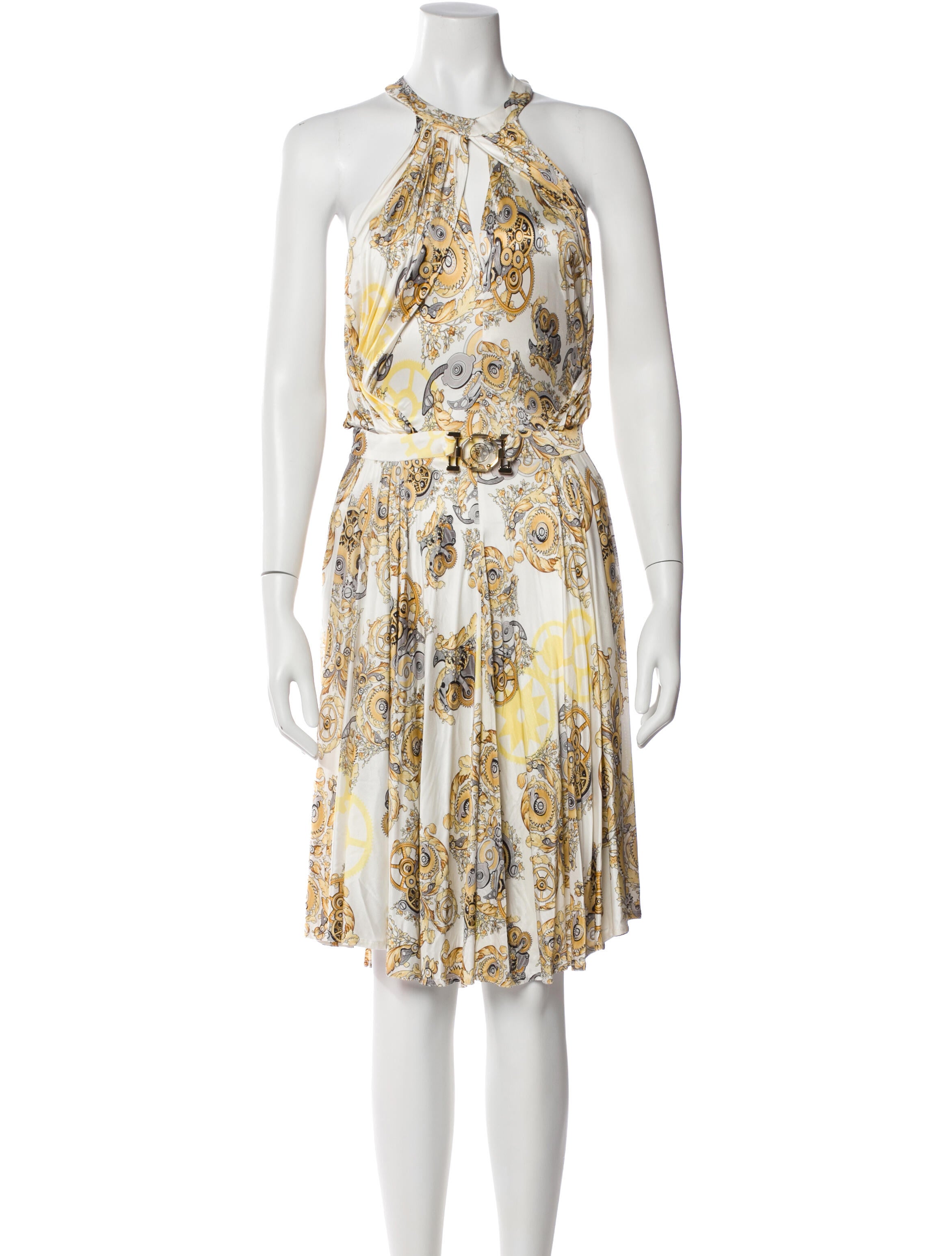 Versace Printed Midi Length Dress