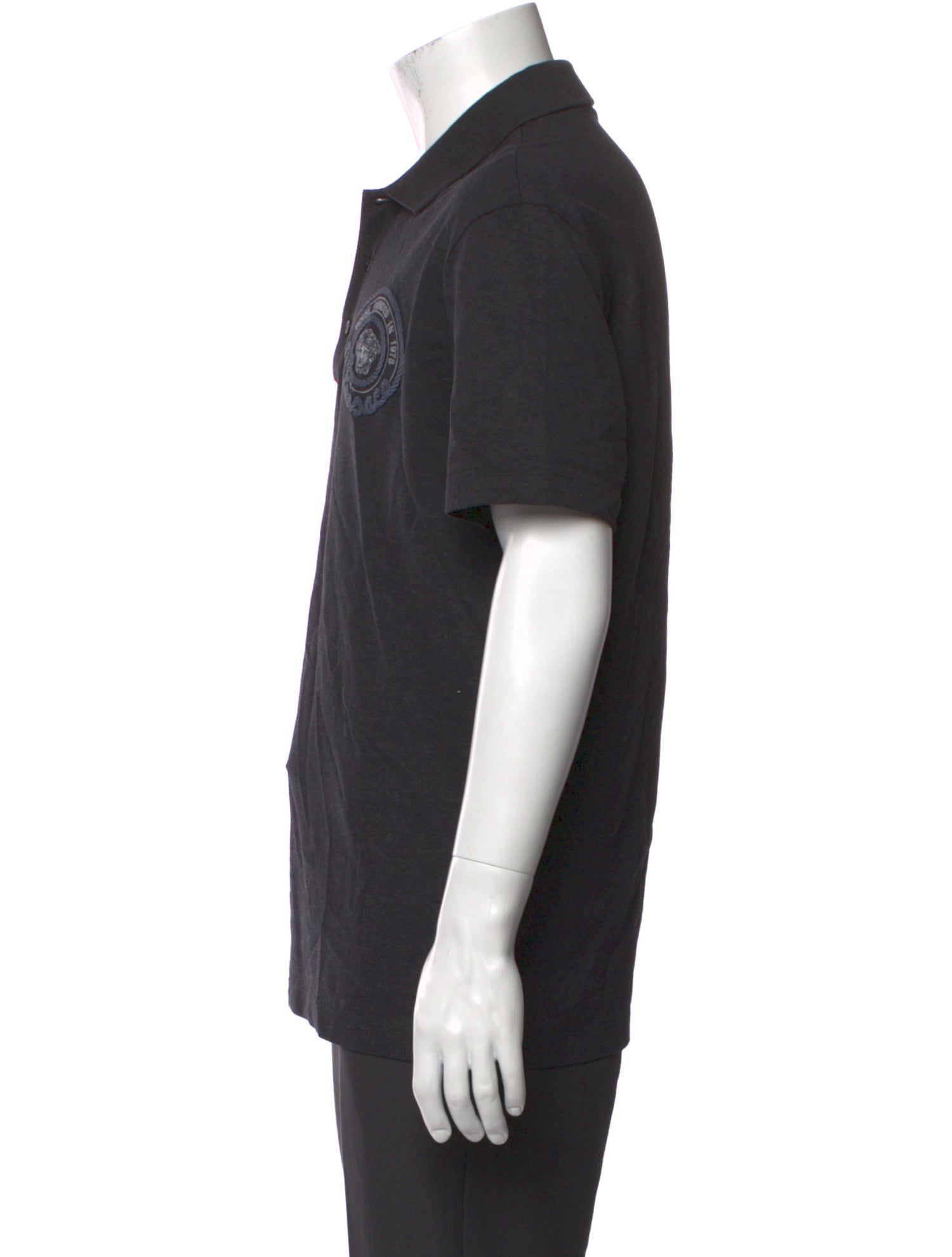 Versace V-Neck Short Sleeve Polo Shirt