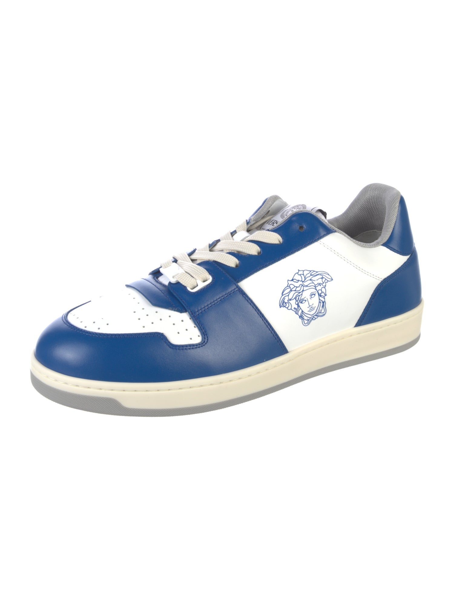 Versace Medusa Insignia Leather Sneakers