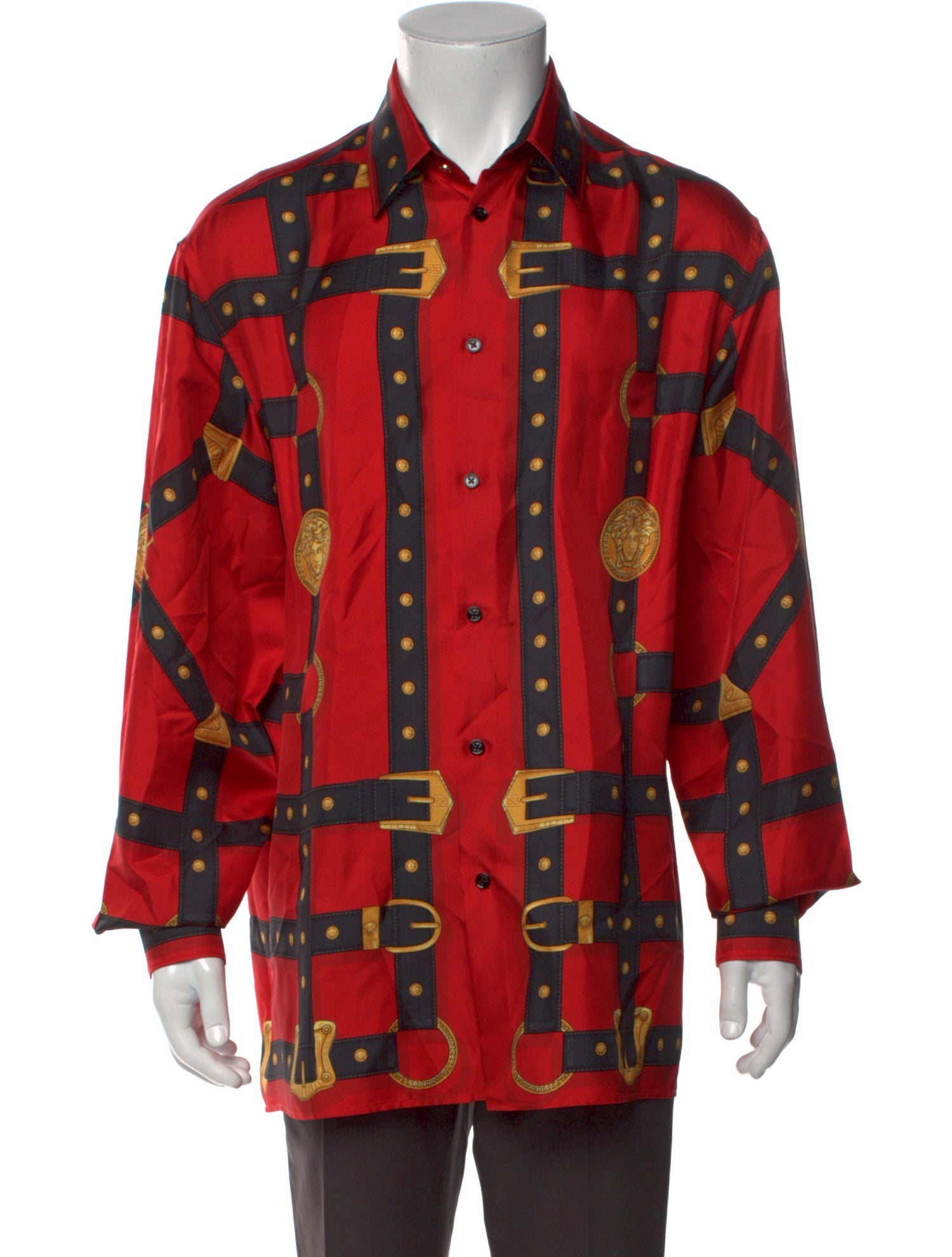 Versace Printed Long Sleeve Shirt