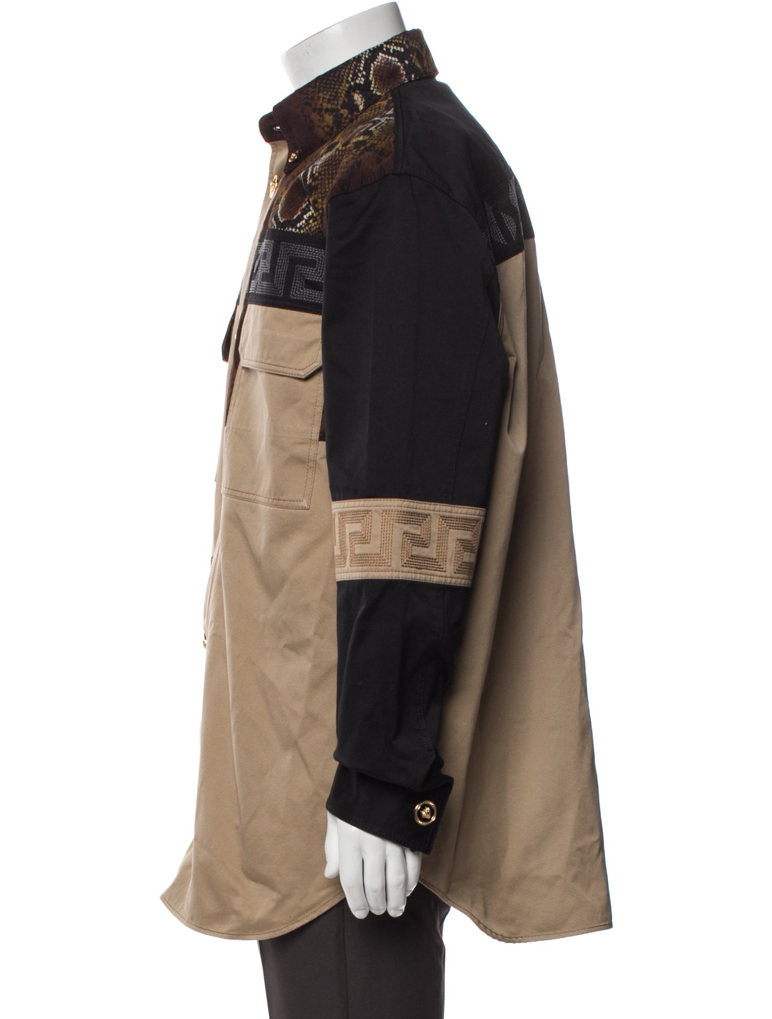 Versace Colorblock Pattern Utility Jacket