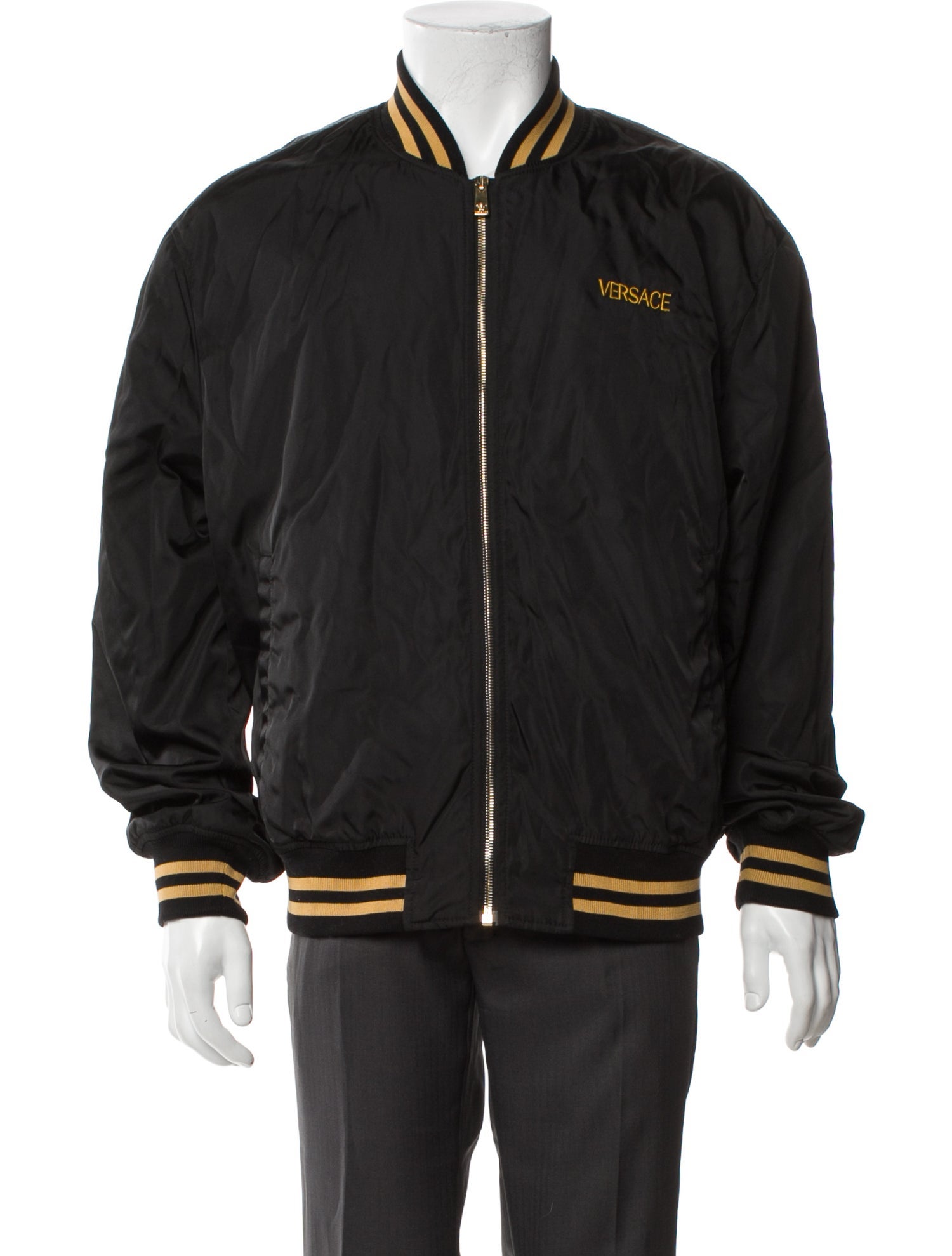 Versace Striped Bomber Jacket