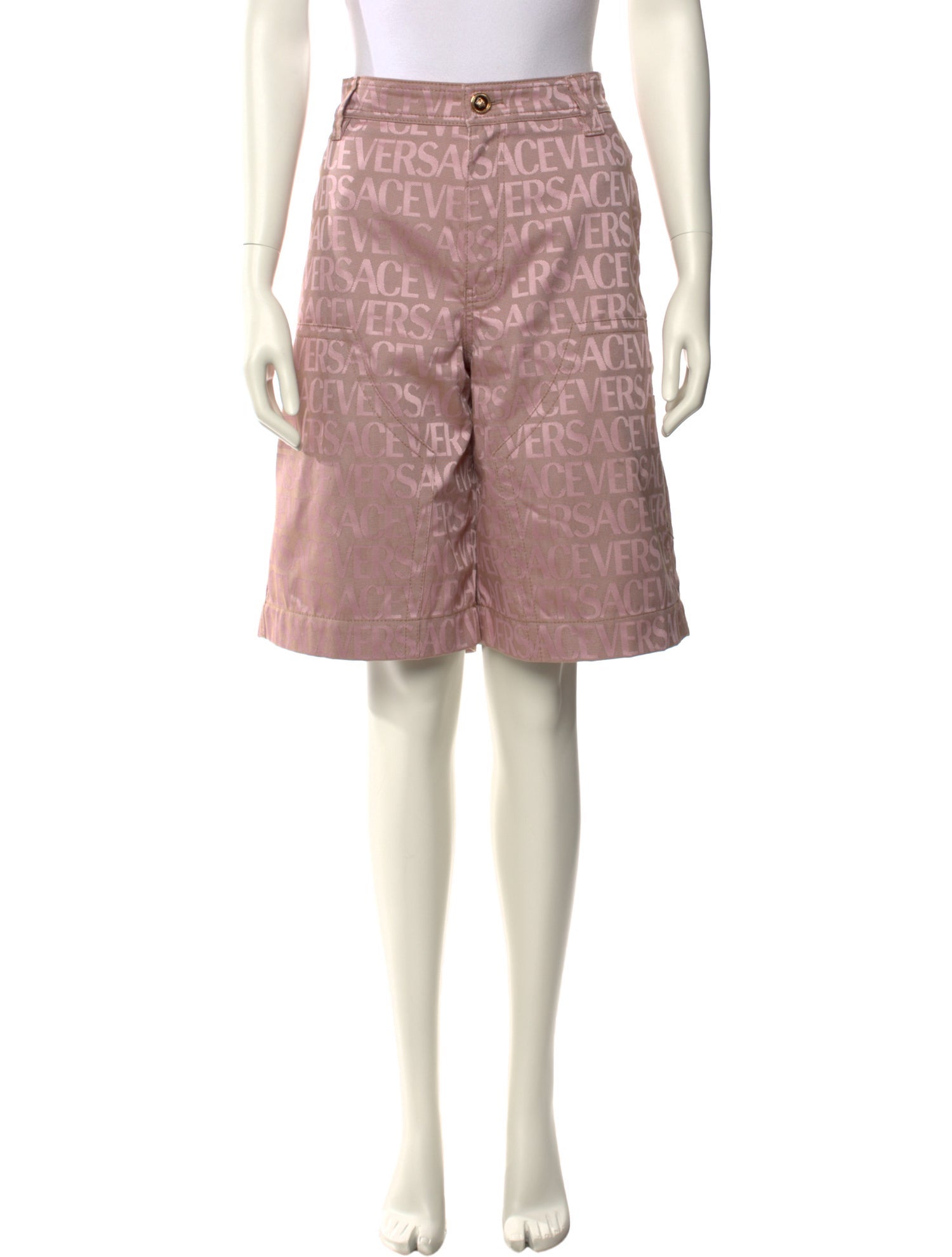 Versace Printed Knee-Length Shorts