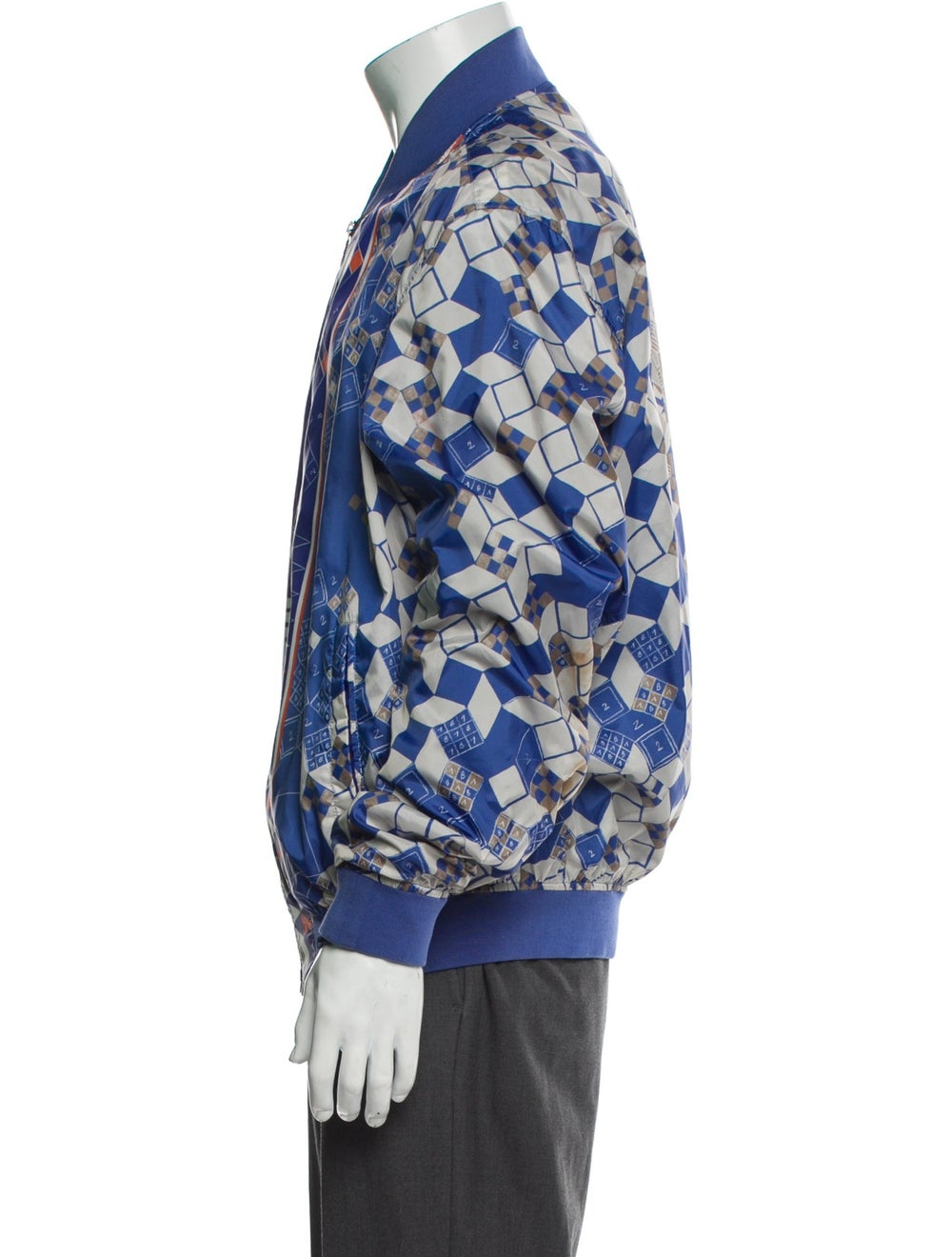 Versace Jacket Blue Printed Logo Lining Collar Sl… - image 2
