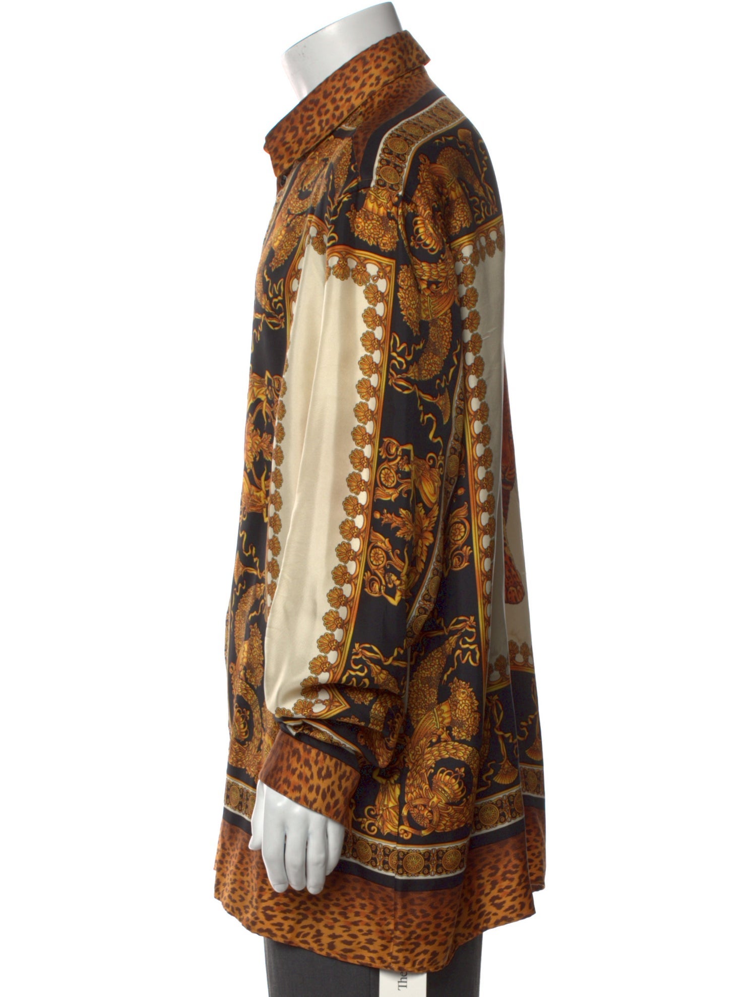 Versace Silk Animal Print Shirt