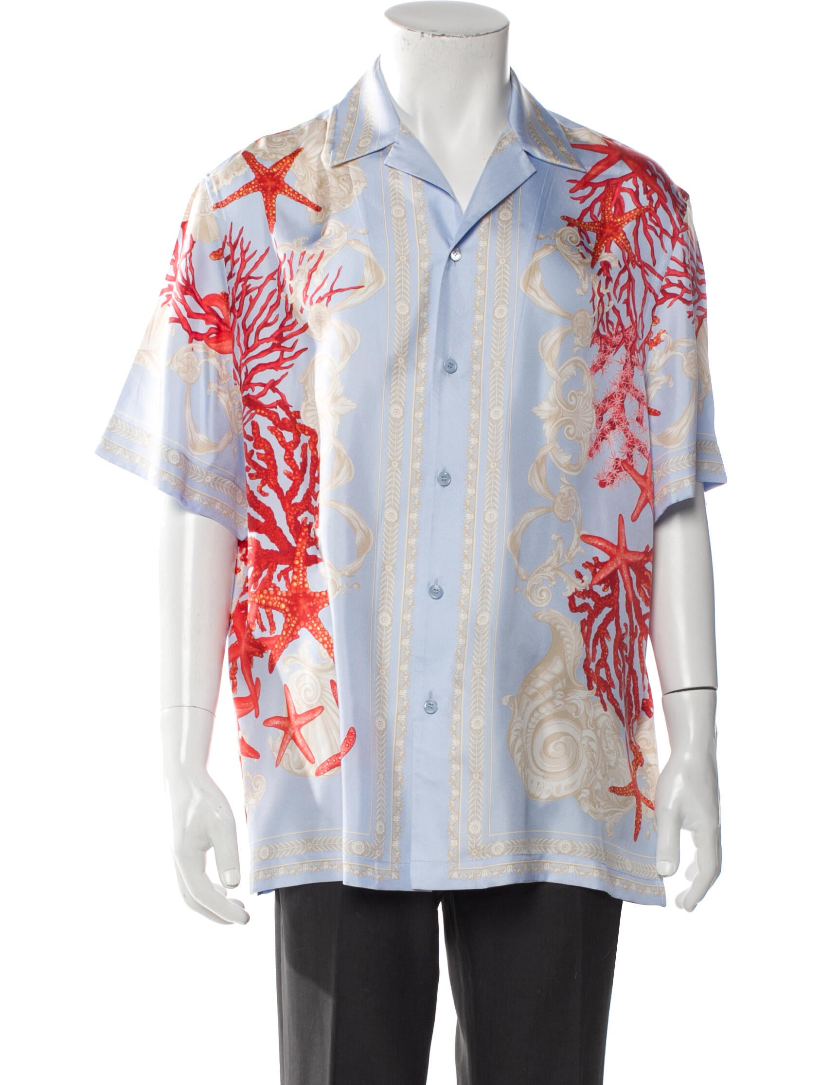 Versace Silk Floral Print Shirt