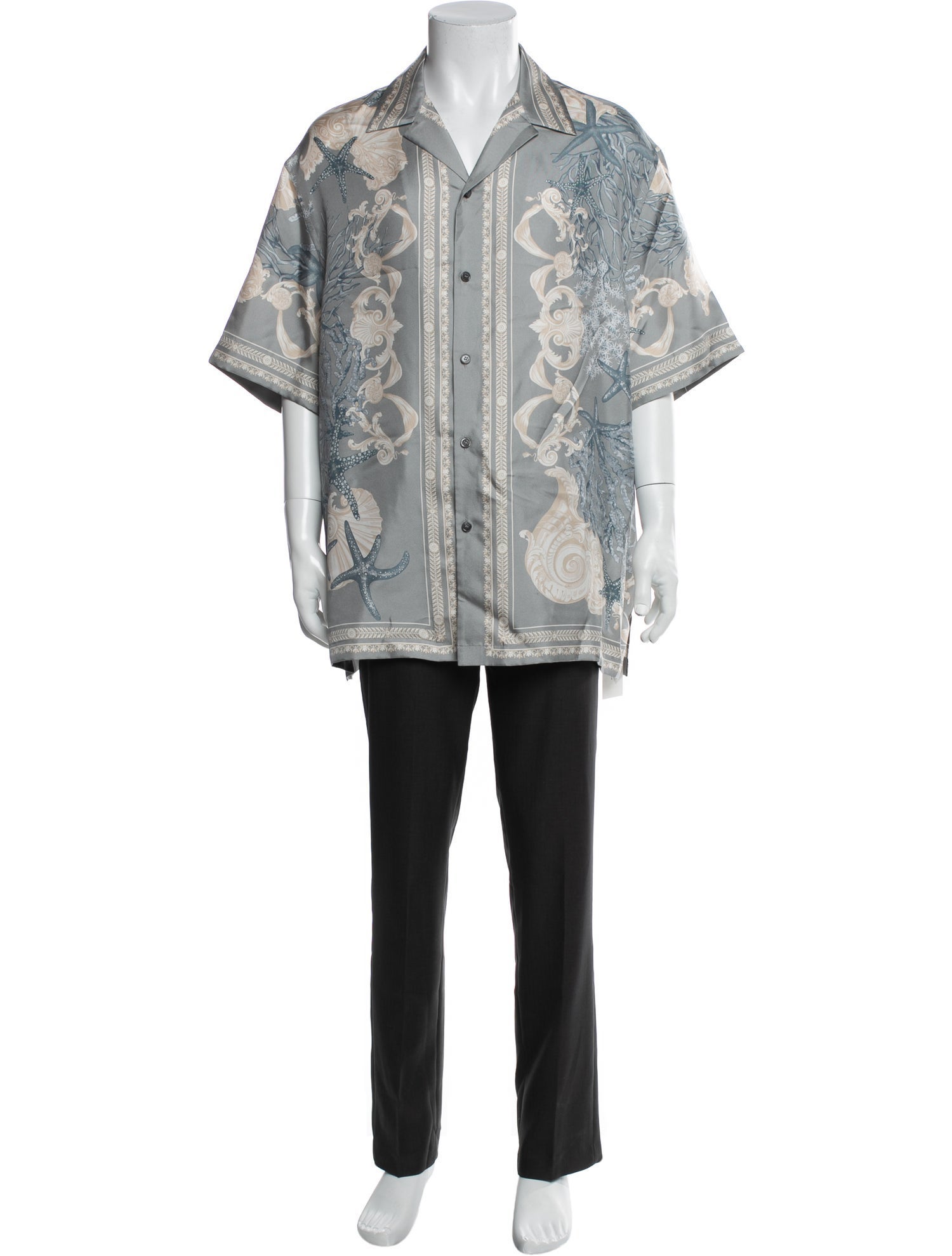 Versace Silk Floral Print Shirt