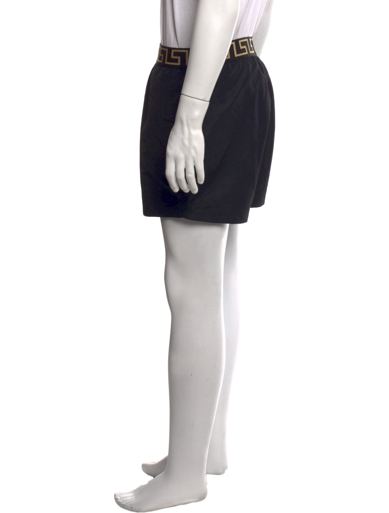 Versace Grecca Pattern Graphic Print Swim Trunks