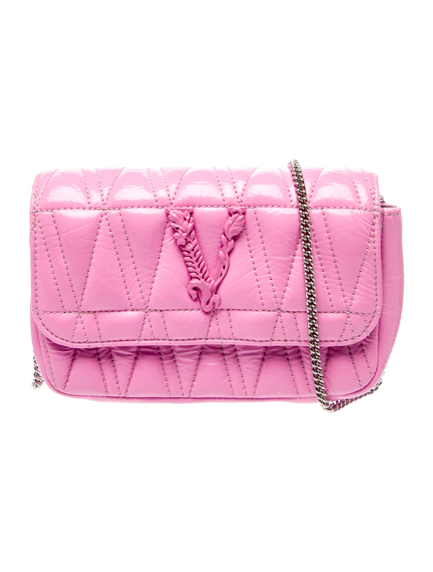 Versace Patent Leather Messenger Bag