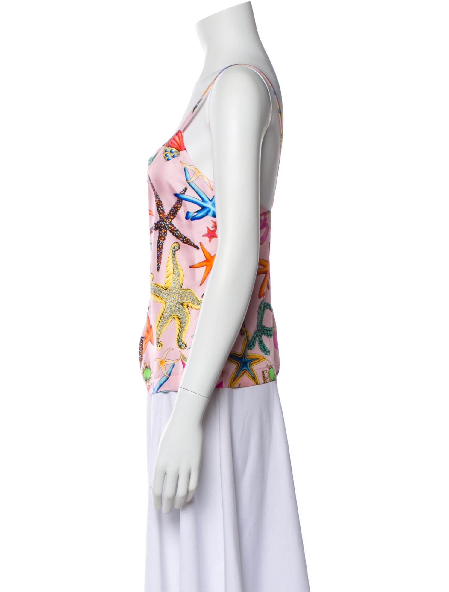 Versace Silk Floral Print Top w/ Tags