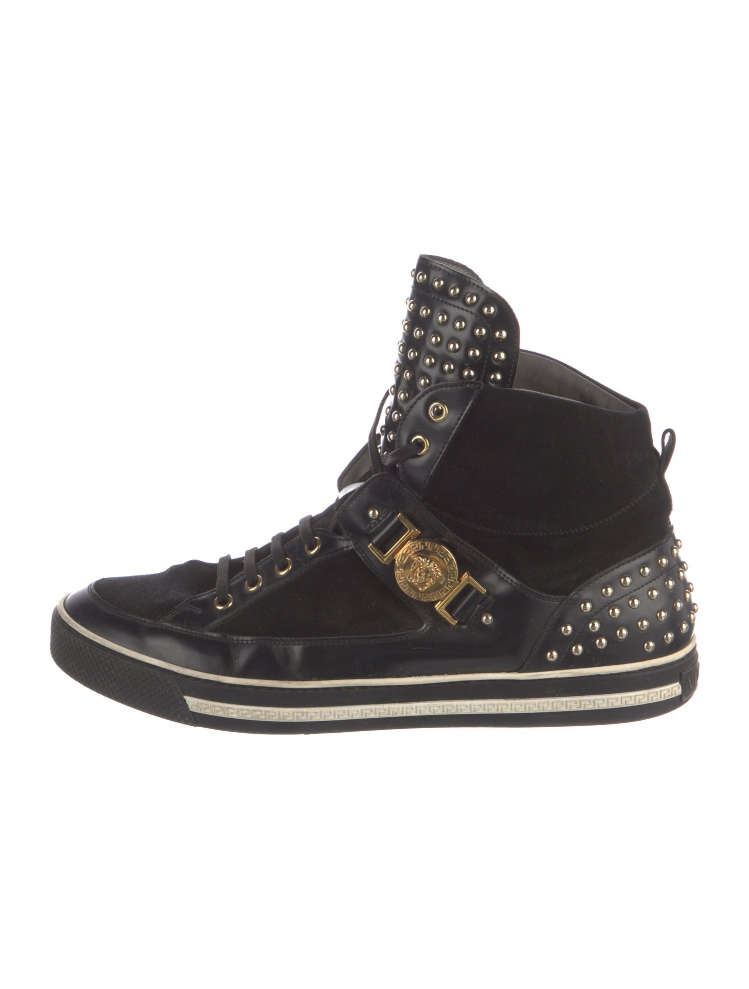 Versace Medusa Insignia Leather Sneakers