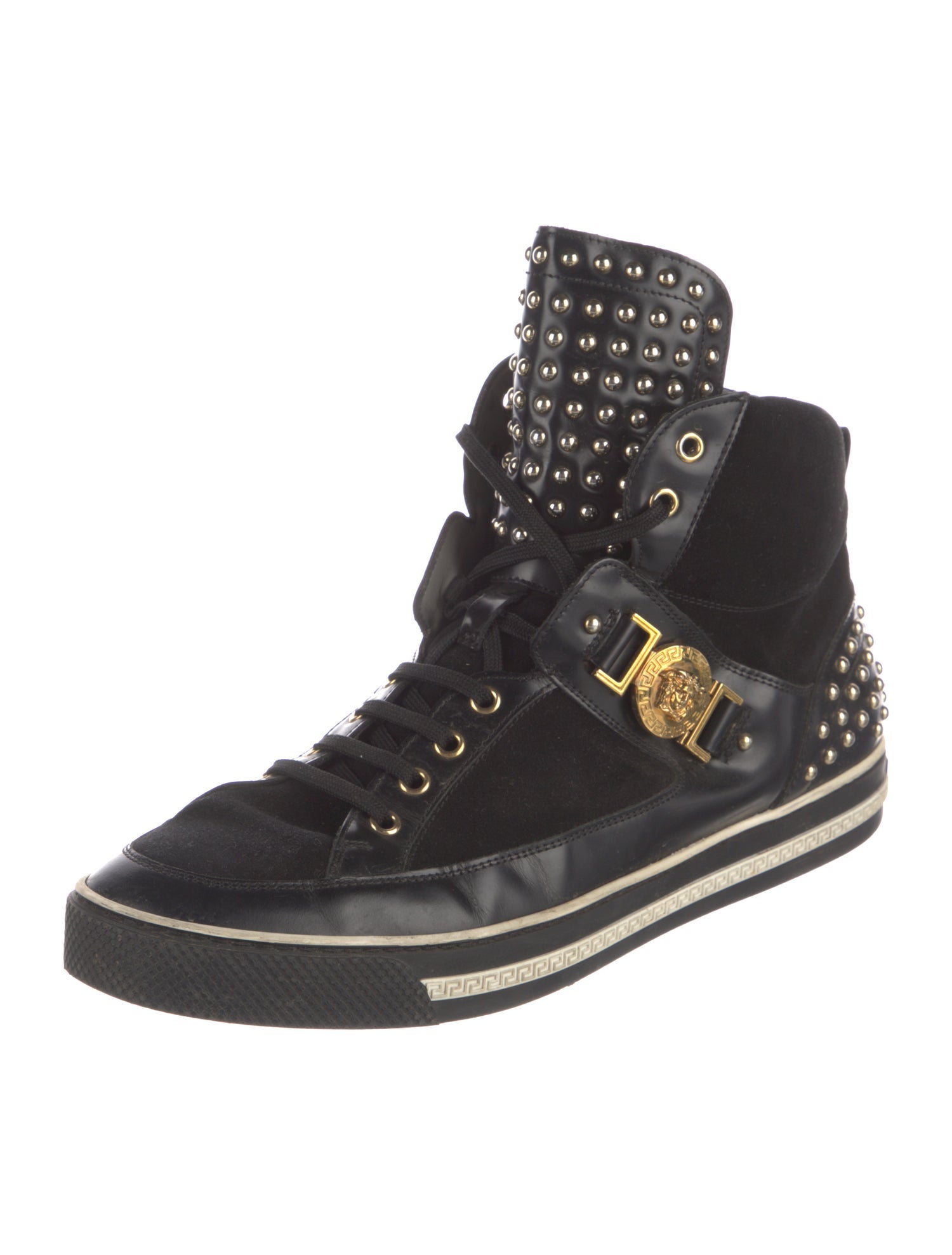 Versace Medusa Insignia Leather Sneakers