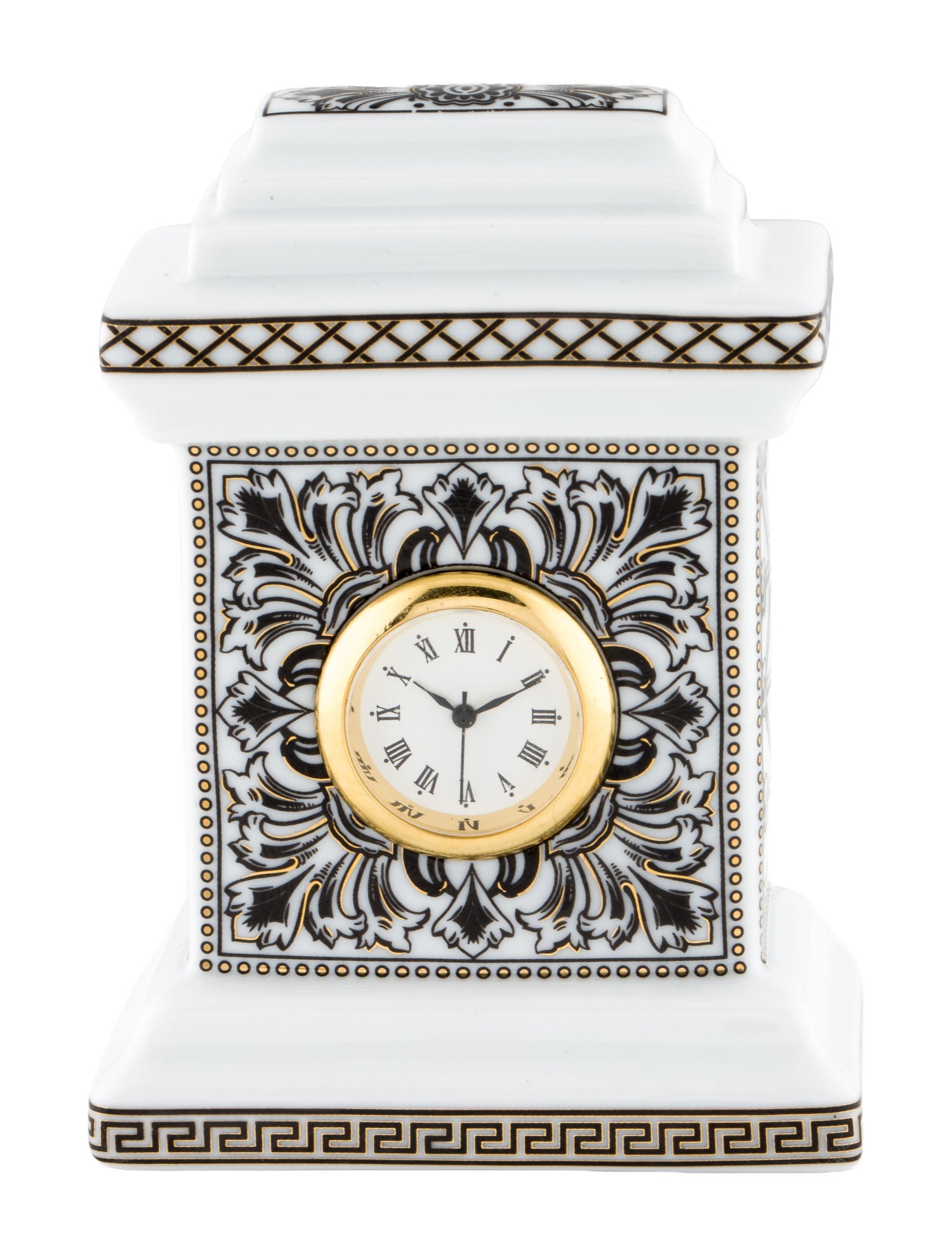 Versace Rosenthal Meets Versace Medusa Porcelain Desk Clock