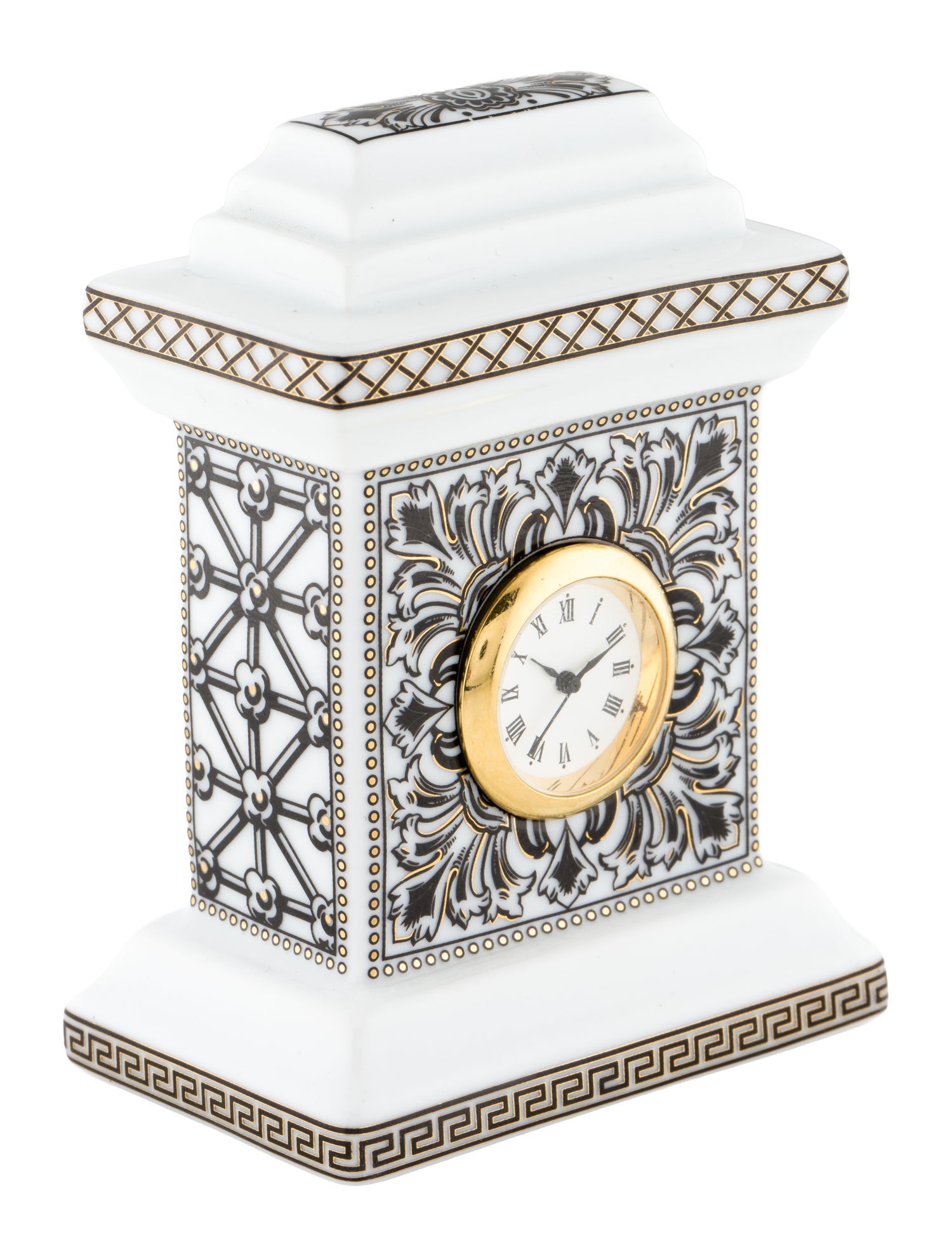 Versace Rosenthal Meets Versace Medusa Porcelain Desk Clock
