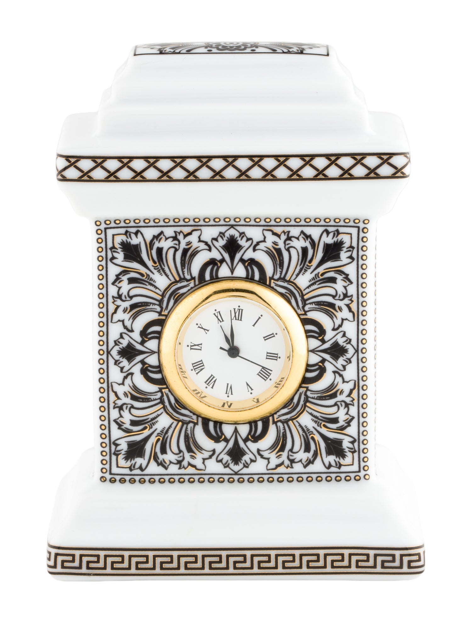 Versace Rosenthal Meets Versace Medusa Porcelain Desk Clock