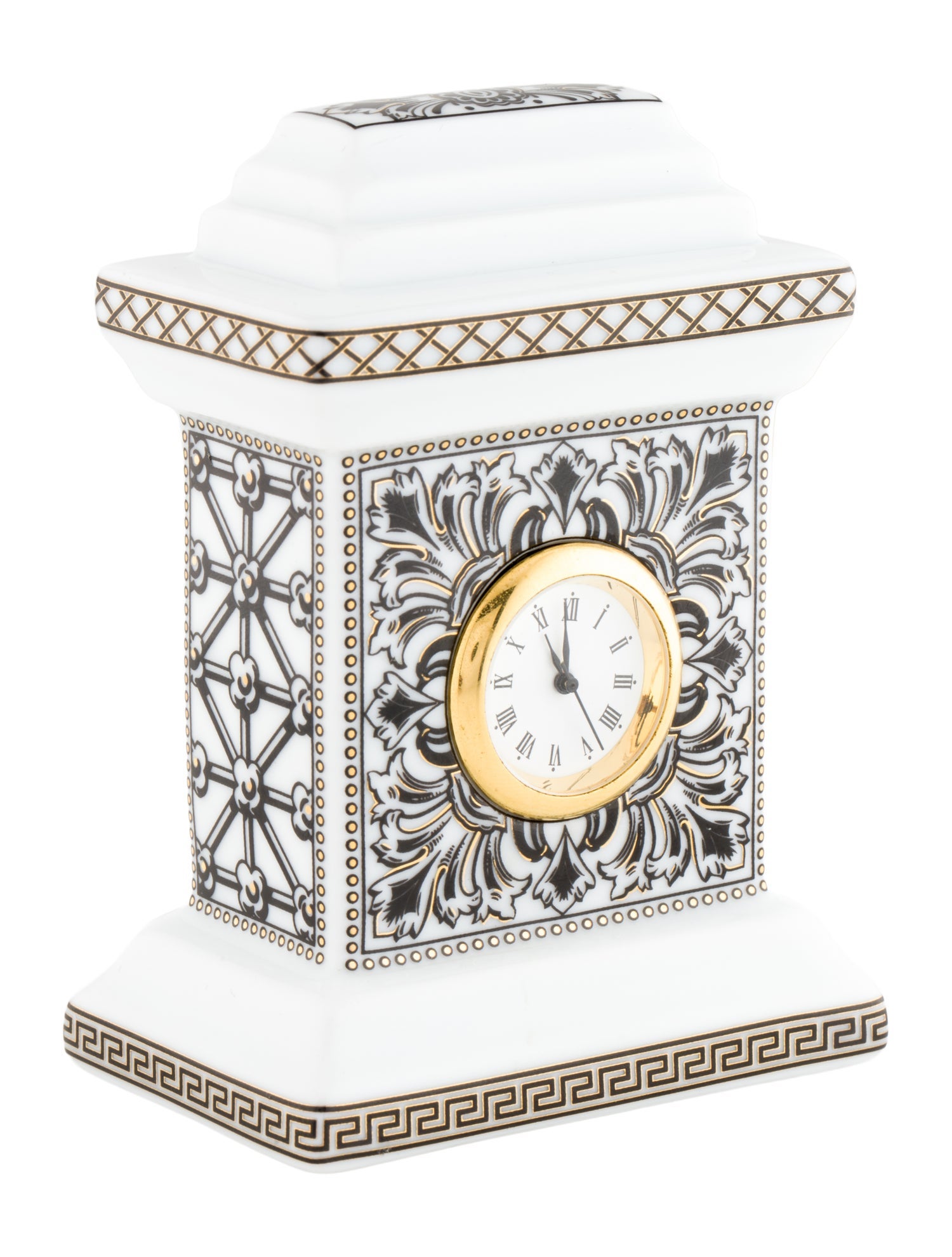Versace Rosenthal Meets Versace Medusa Porcelain Desk Clock