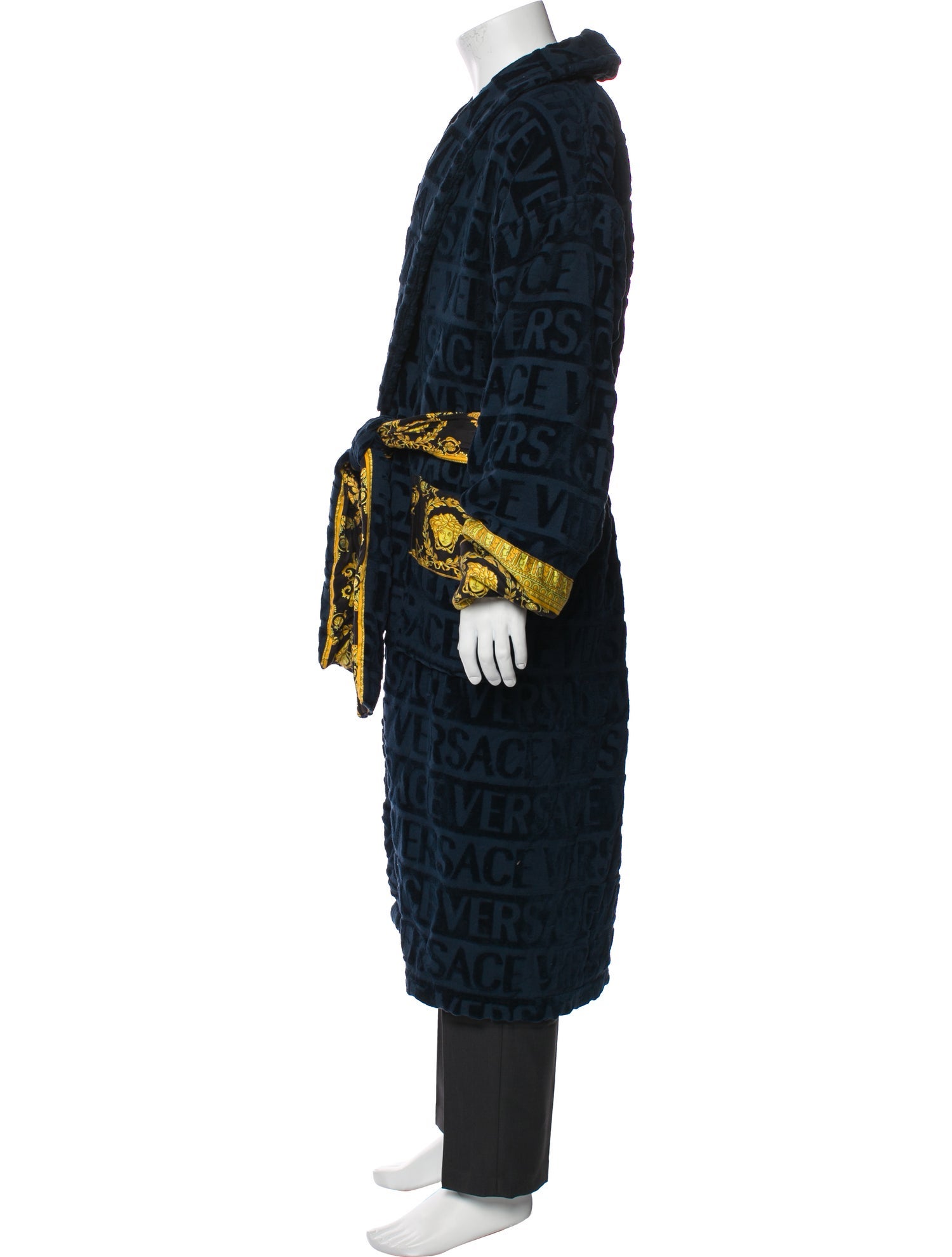 Versace Printed Sequin Embellishments Robe
