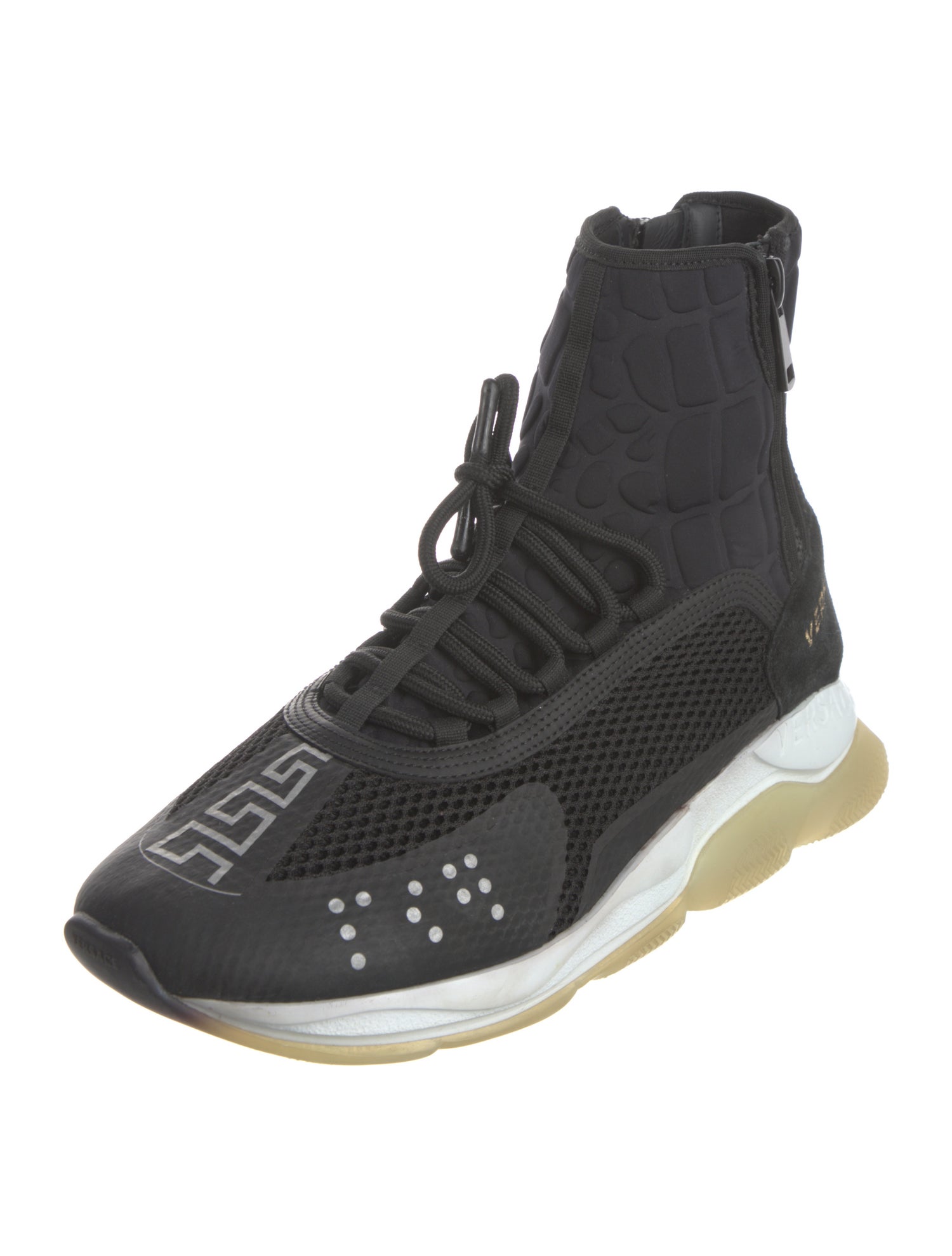 Versace Greca Pattern Mesh Sneakers