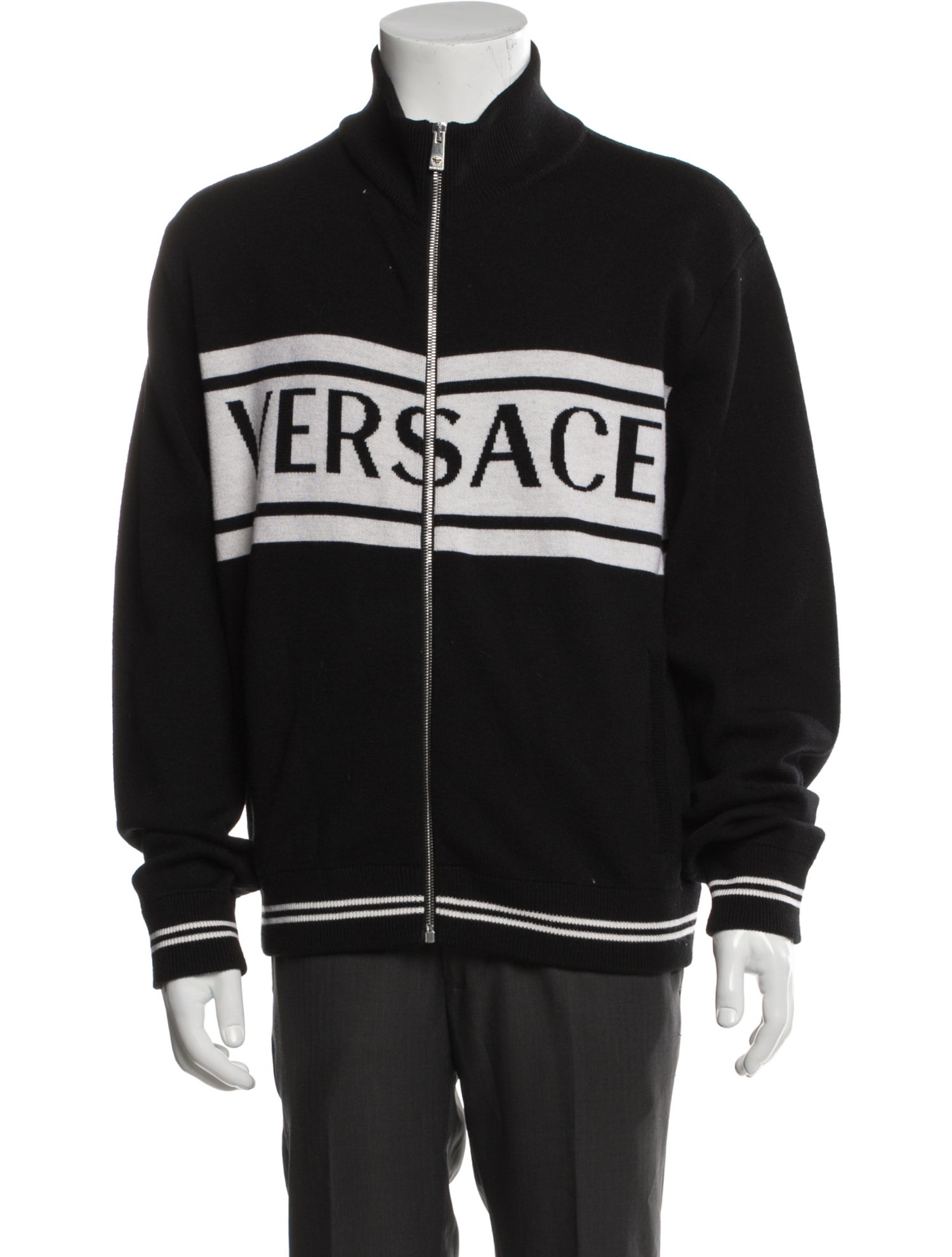 Versace Wool Graphic Print Jacket