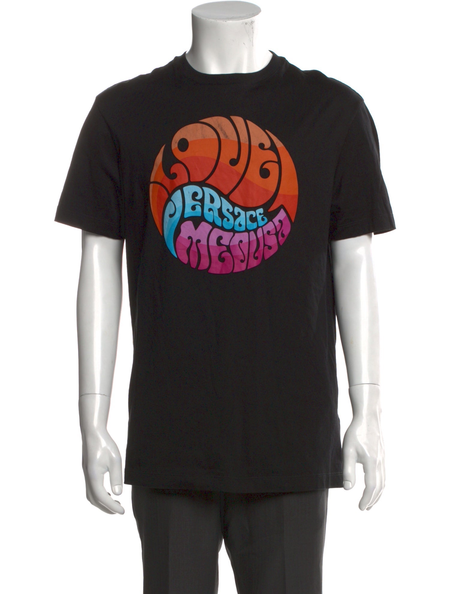 Versace Graphic Print Crew Neck T-Shirt