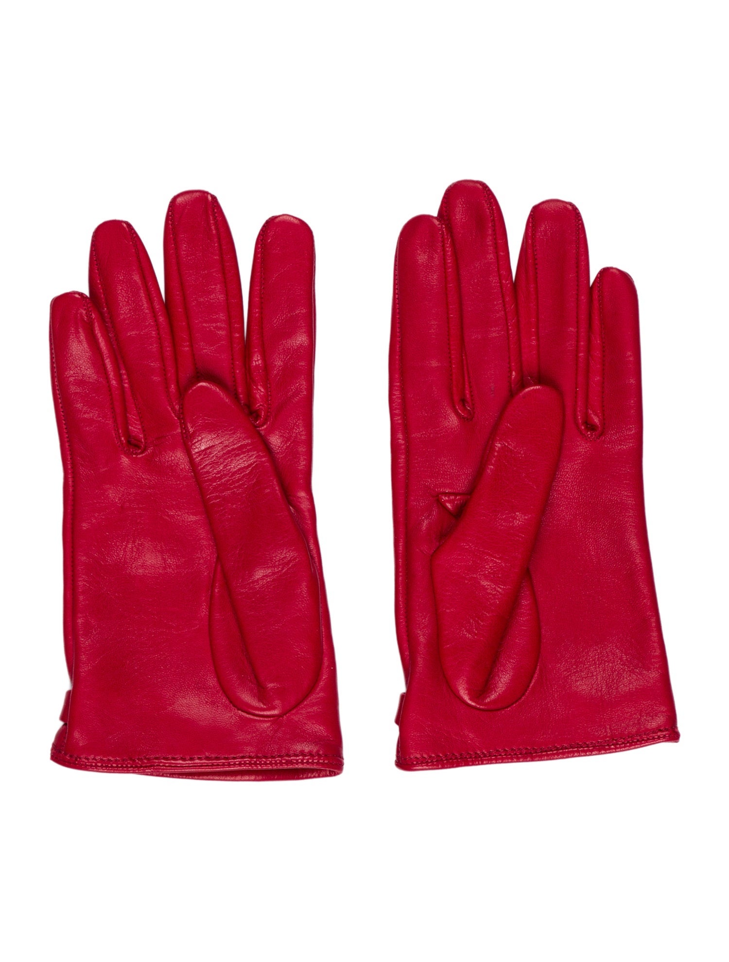 Versace Leather Medusa Insignia Gloves