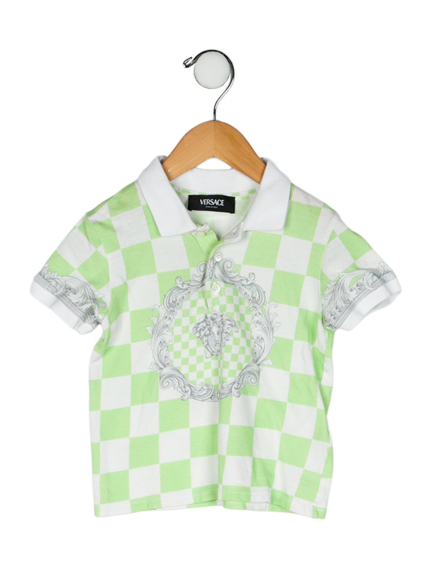 Versace Toddler Boys' Patterned Short Sleeve Polo Shirt