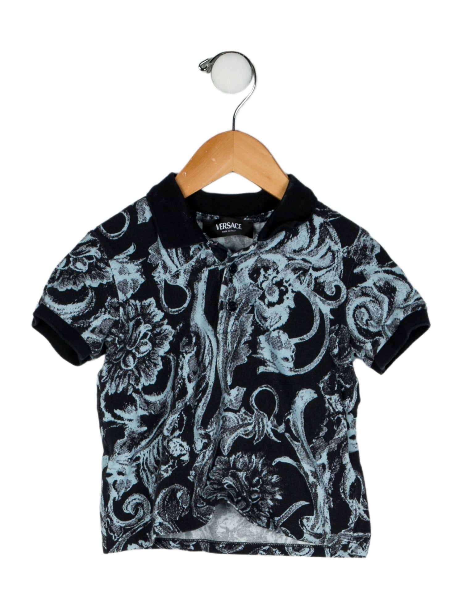 Versace Toddler Boys' Patterned Short Sleeve Polo Shirt