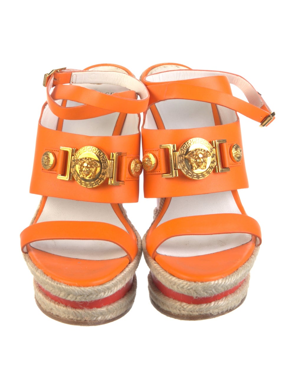 Versace Leather Colorblock Pattern Mules - image 3