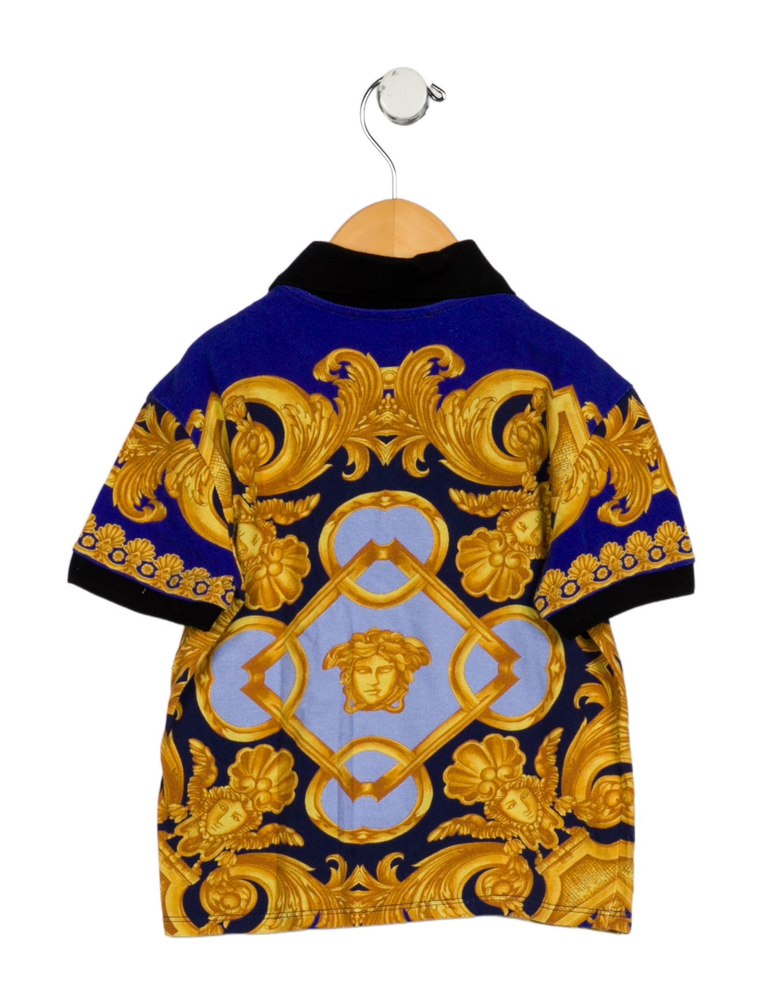 Versace Boys Cotton Jacquard Polo