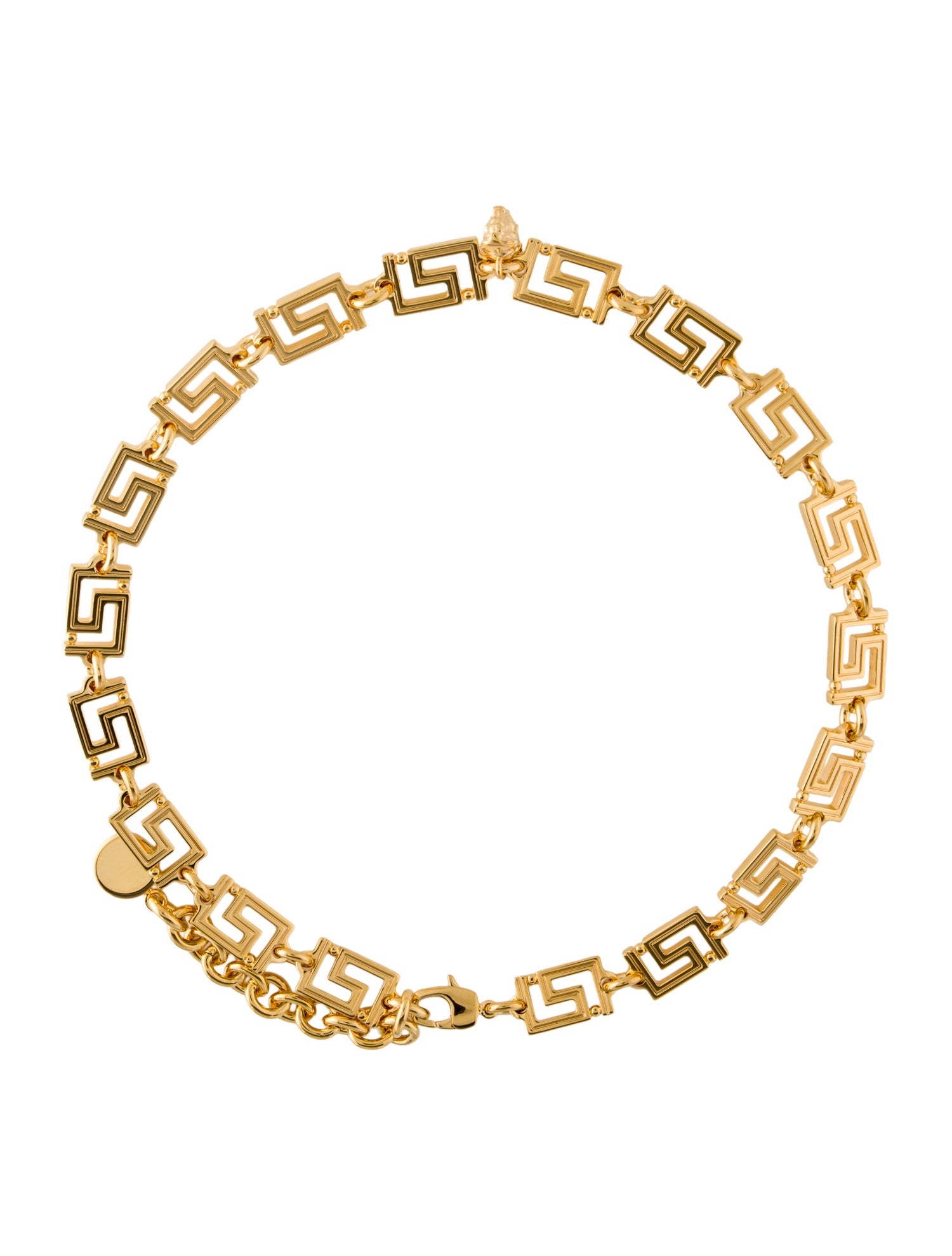 Versace Greca Chain Link Necklace