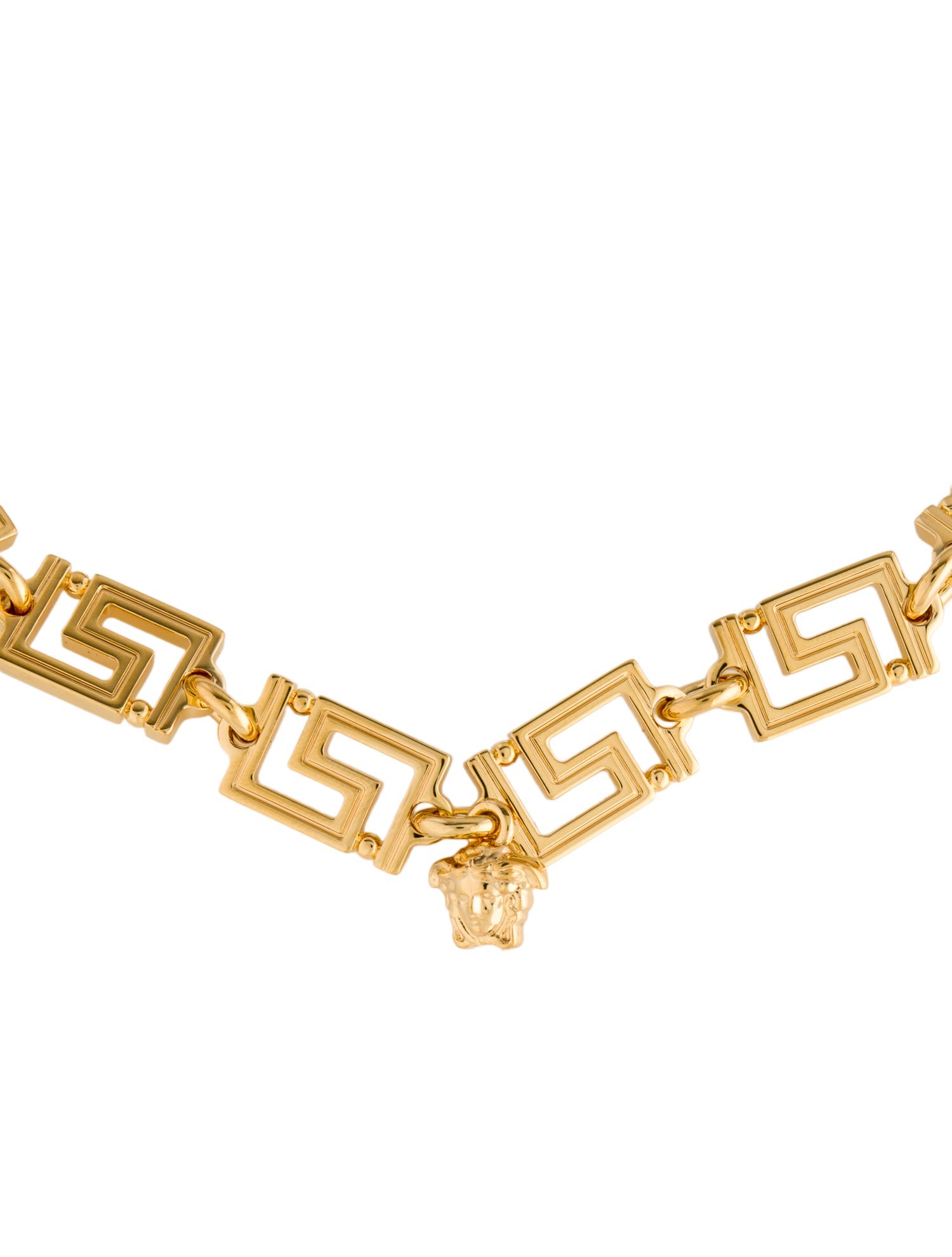 Versace Greca Chain Link Necklace