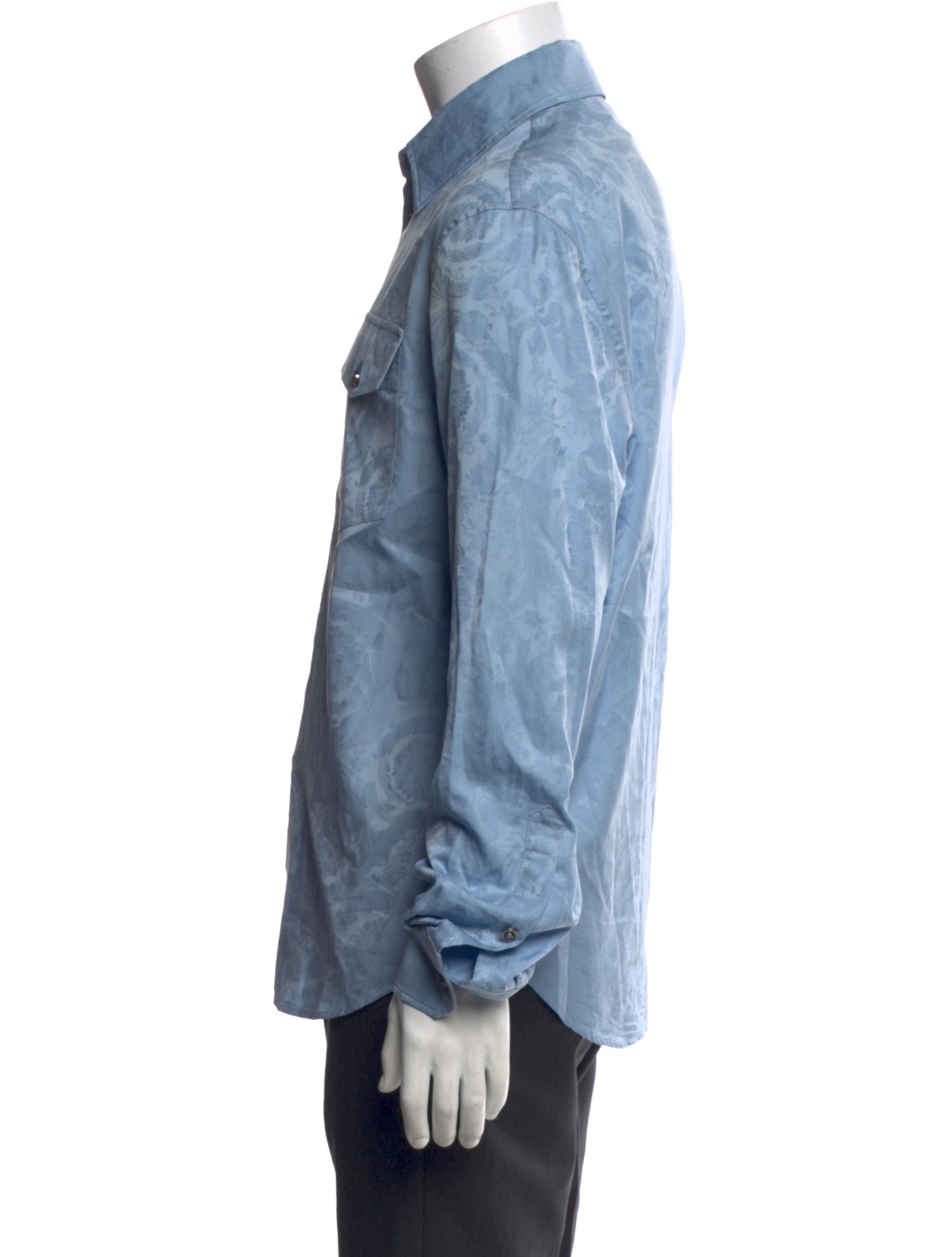 Versace Printed Long Sleeve Dress Shirt