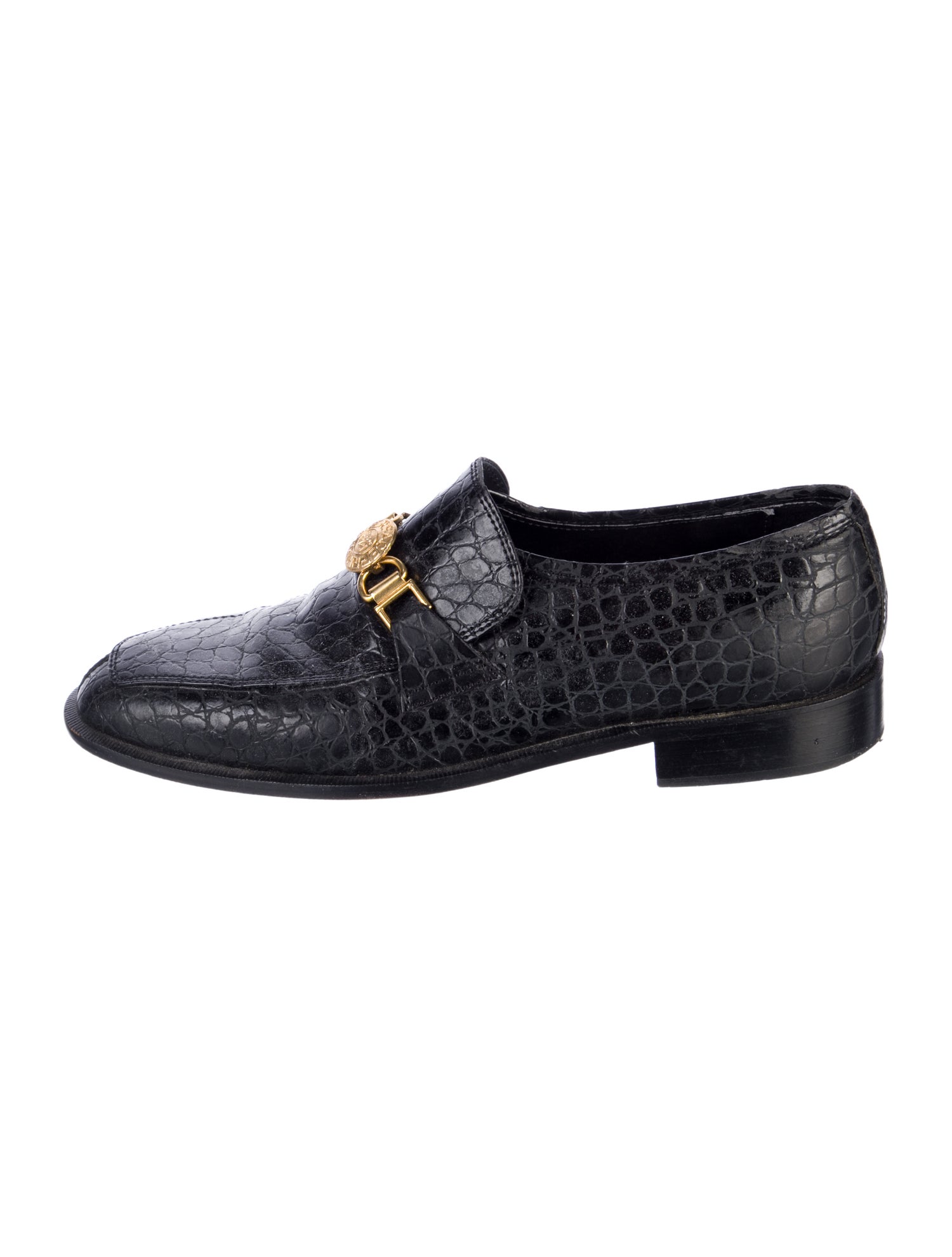 Versace Leather Dress Loafers