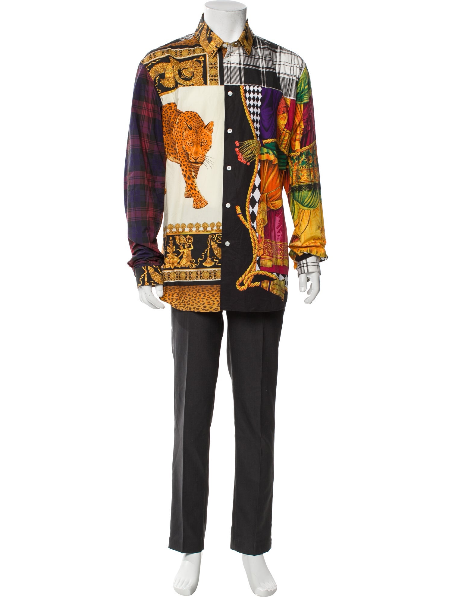 Versace Printed Long Sleeve Shirt
