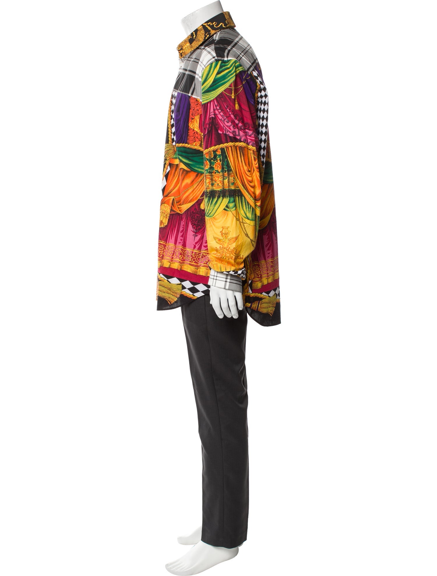 Versace Printed Long Sleeve Shirt